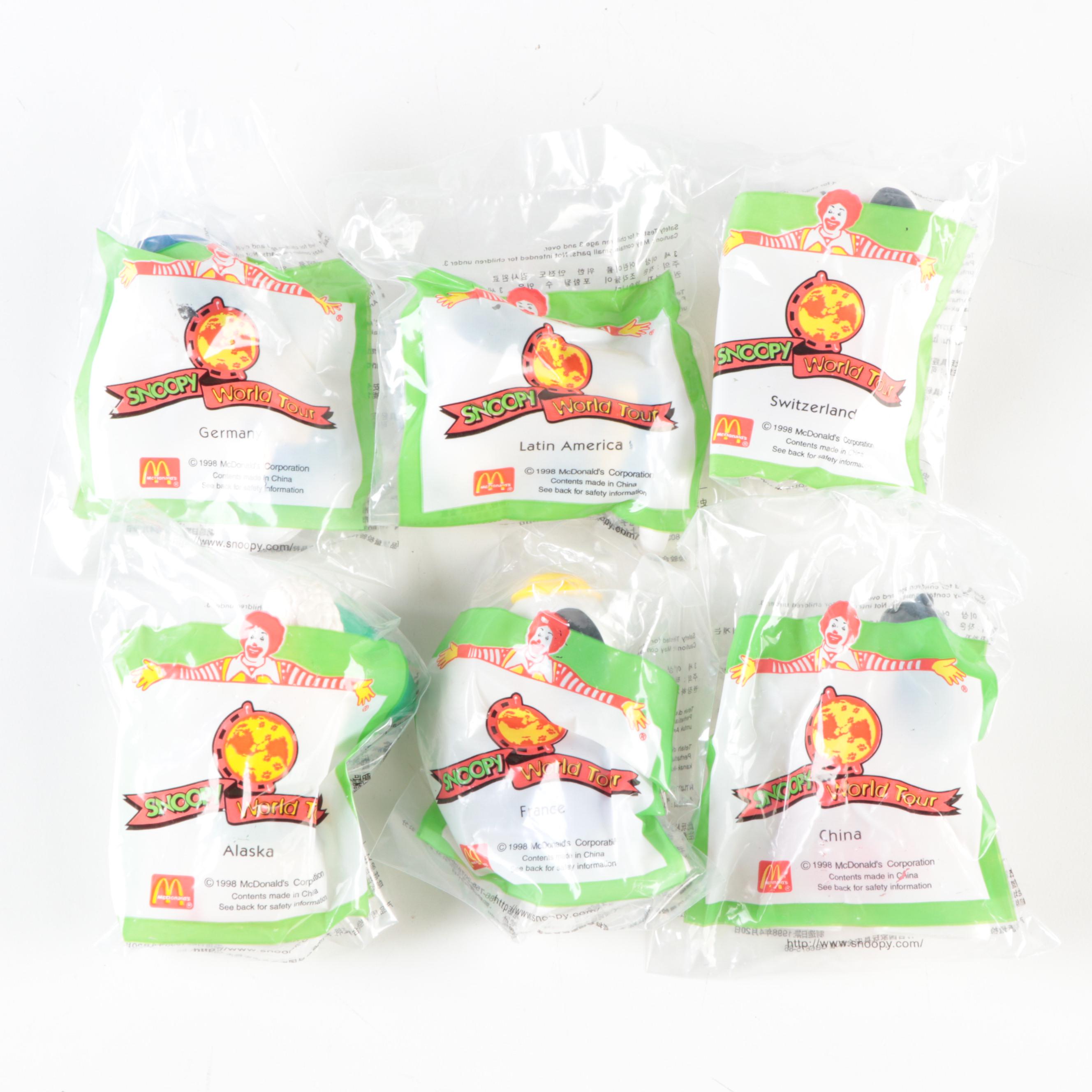 McDonald's Snoopy World Tour Happy Meal Toys, 1998