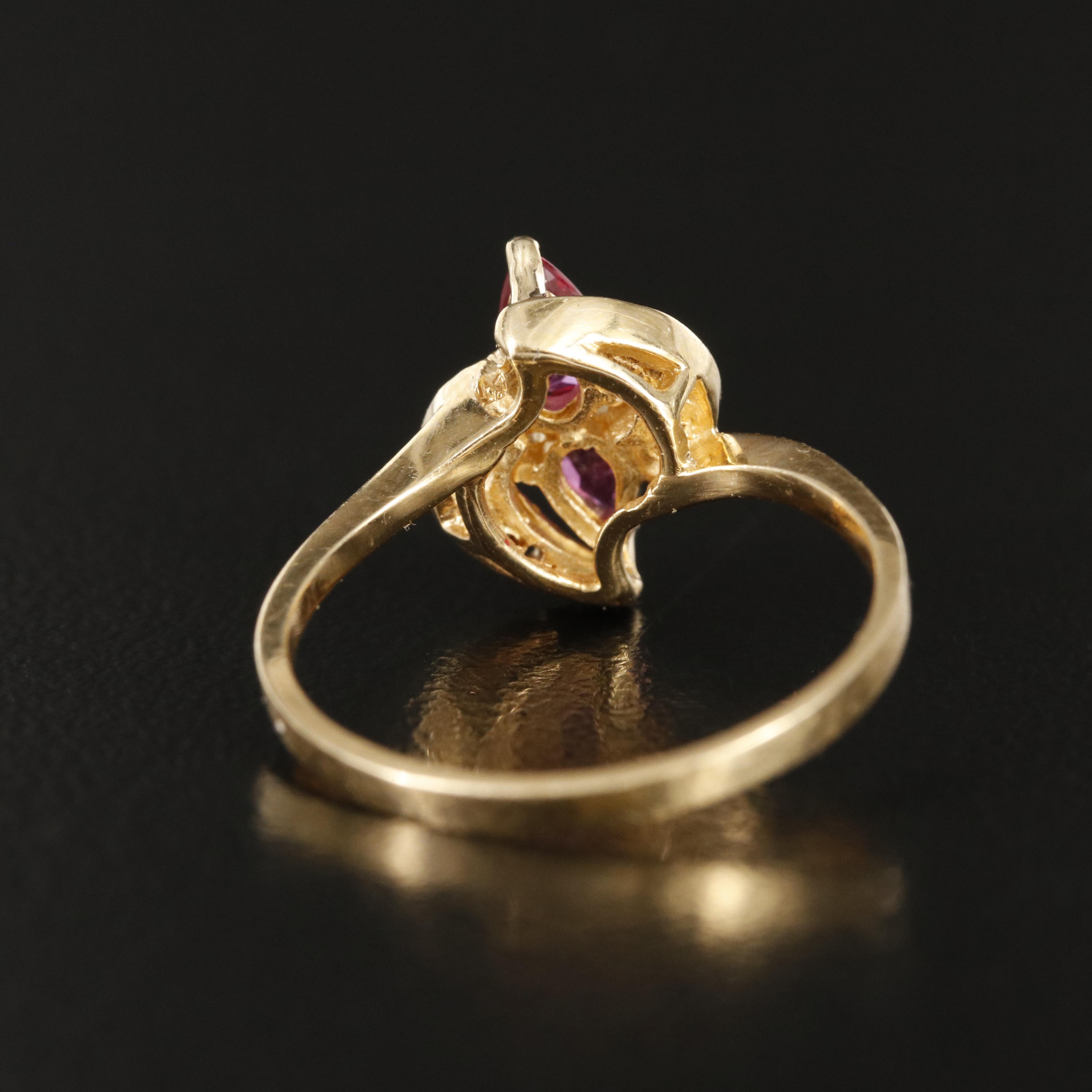 14K Ruby and Diamond Ring