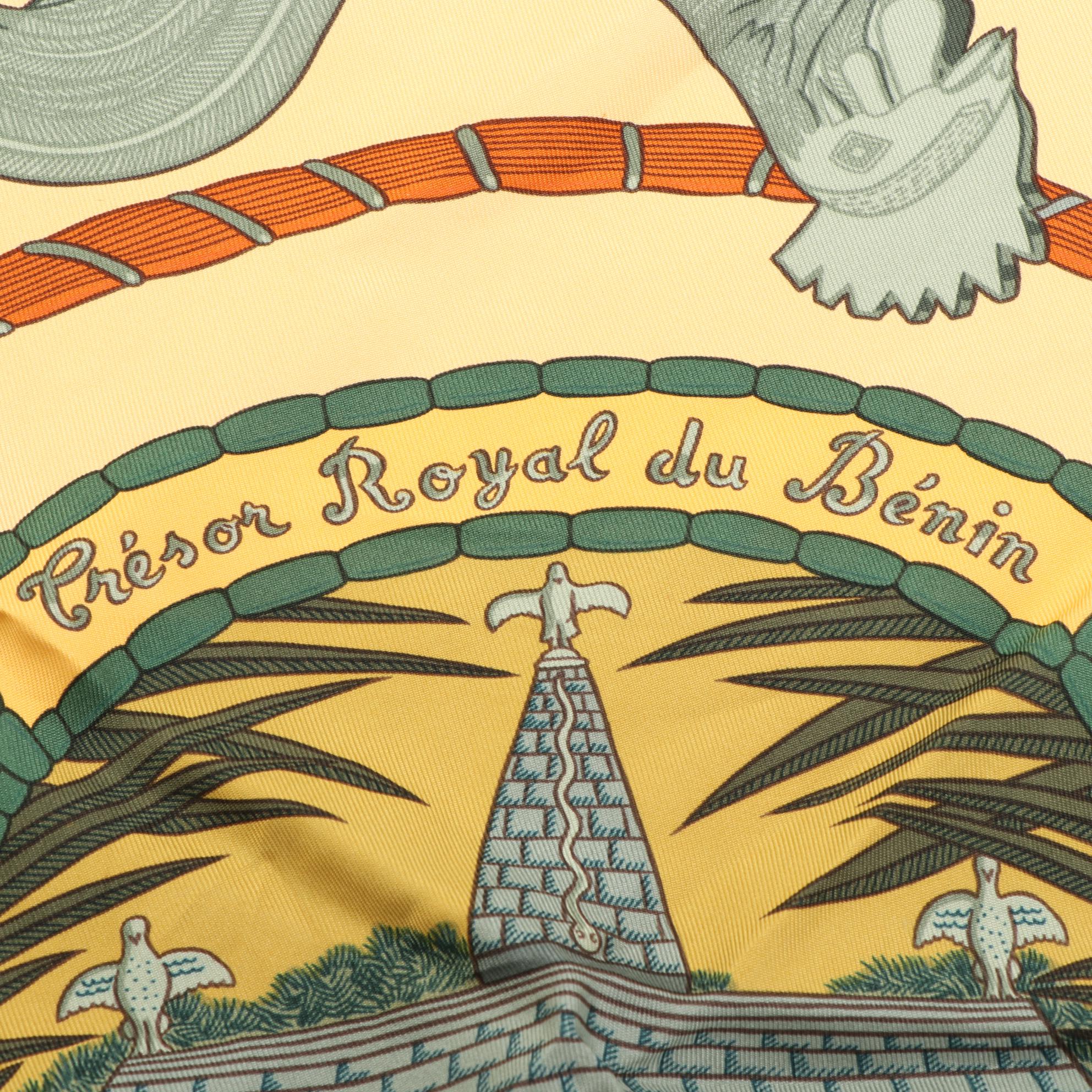 Hermès "Trésor Royal du Bénin" Silk Twill Scarf 90