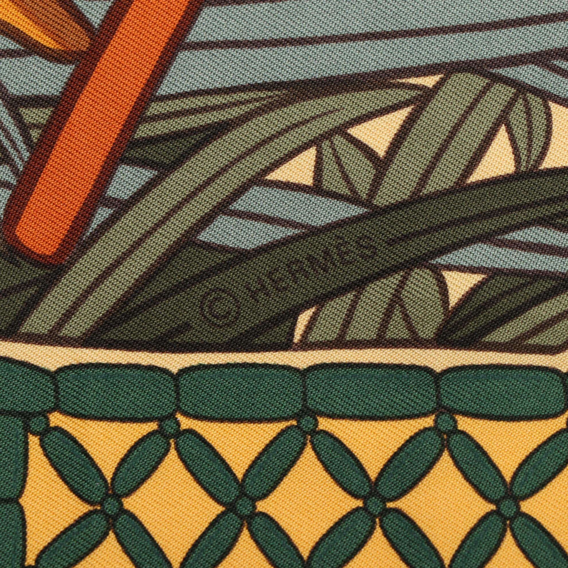 Hermès "Trésor Royal du Bénin" Silk Twill Scarf 90