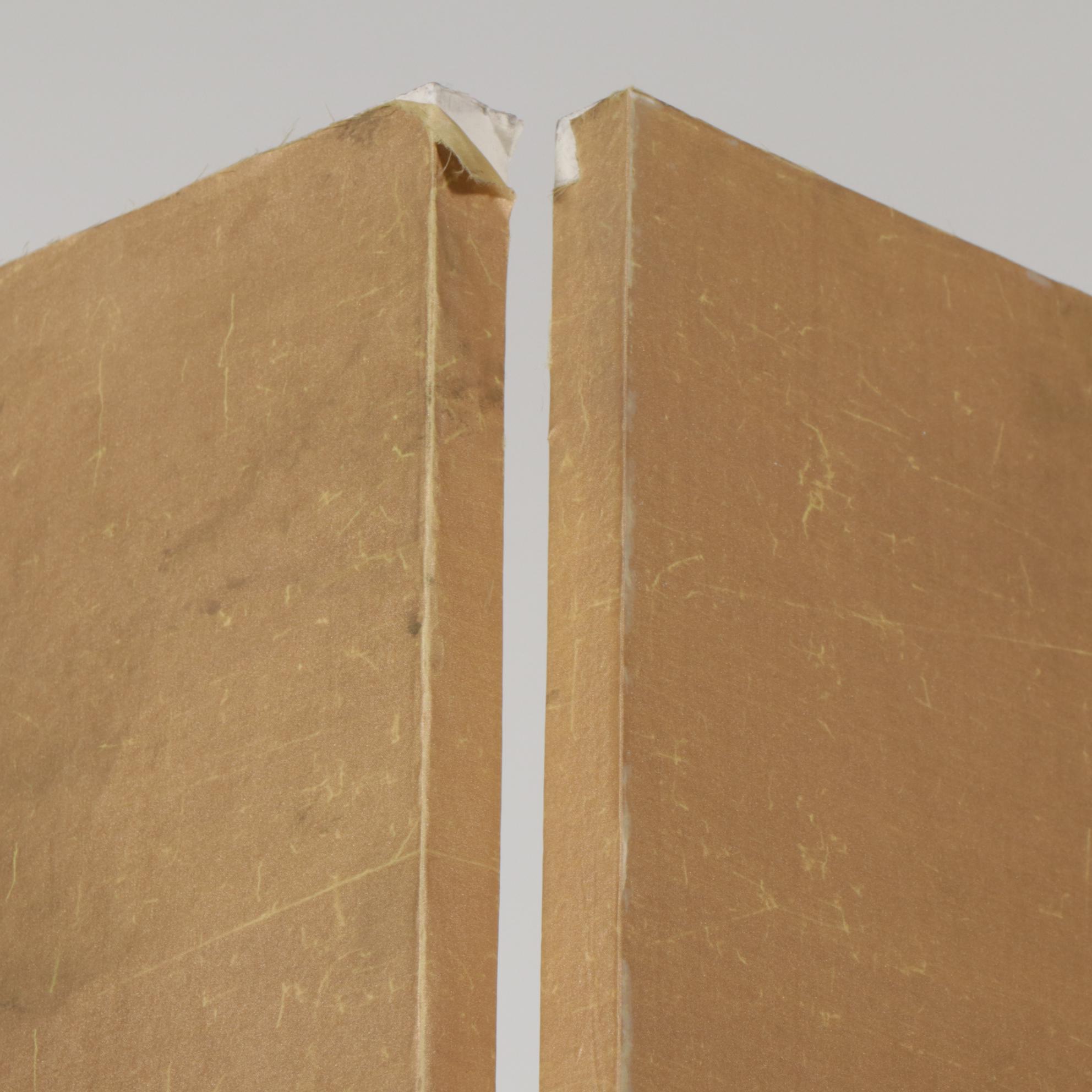 Gilt and Hand-Painted Floral Silk Covered Four-Panel Room Divider