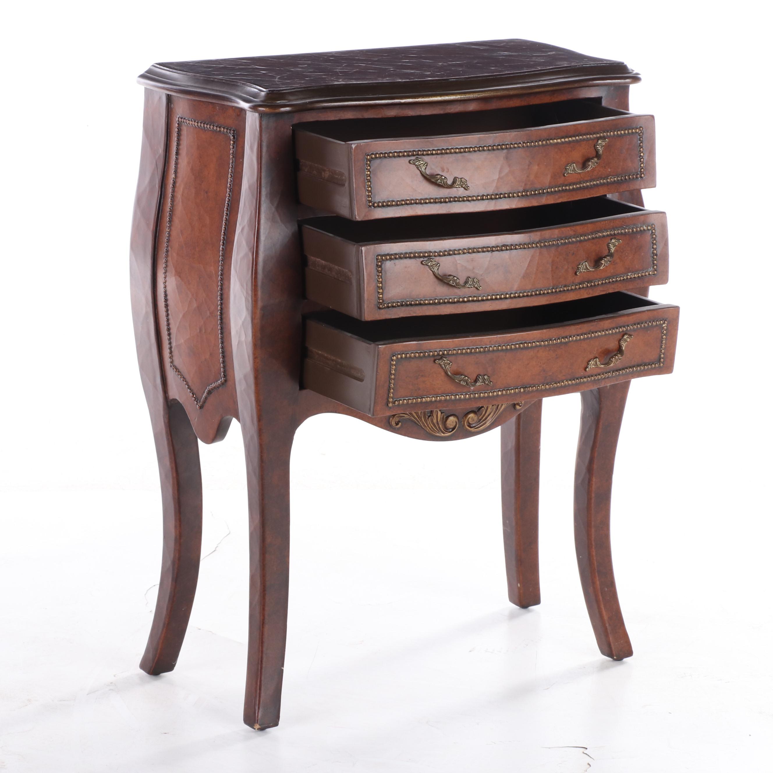 Louis XV Style Painted and Parcel-Gilt Three-Drawer Petite Commode