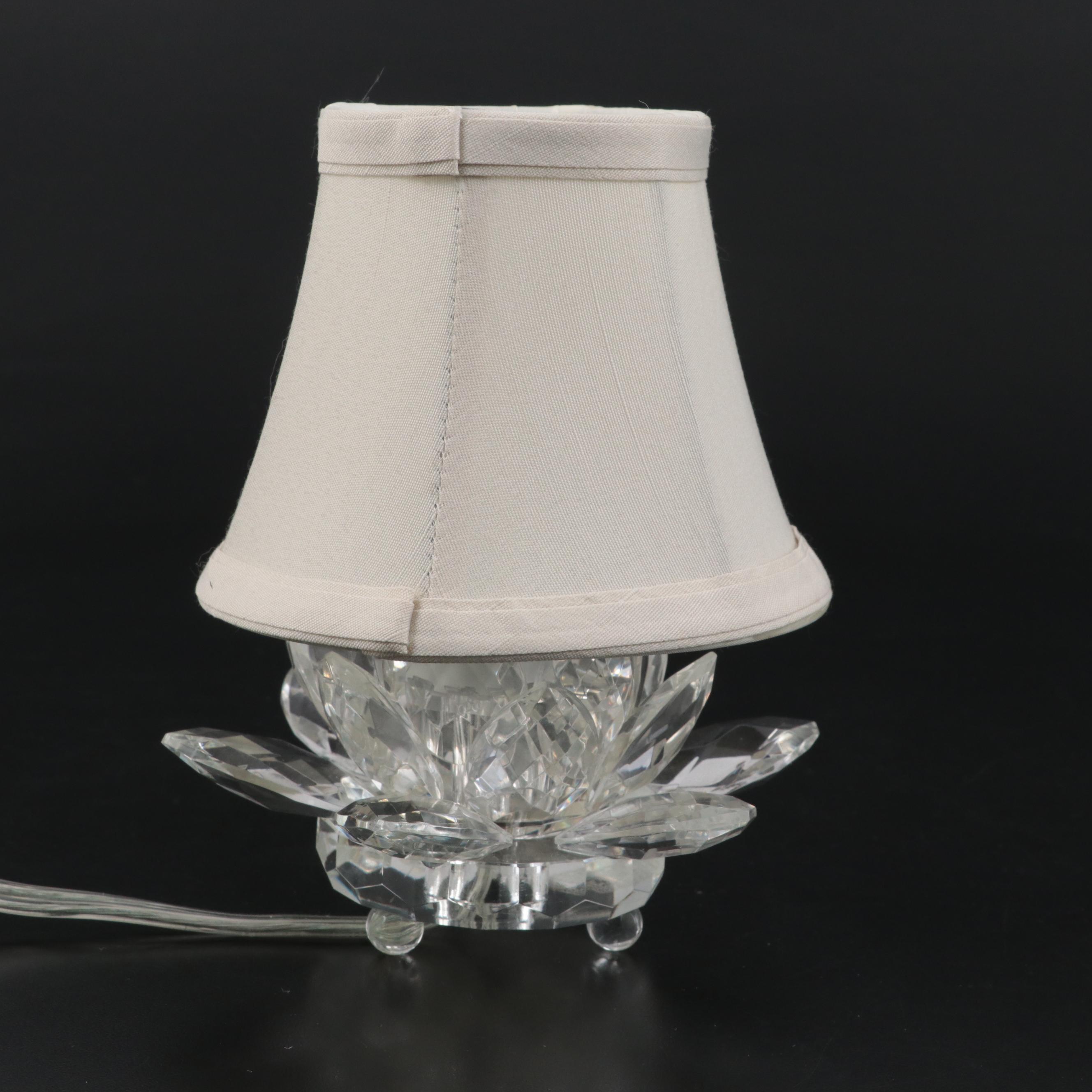 Fifth Avenue Crystal Vanity Lamp with Two Swarovski Swan Figurines and More