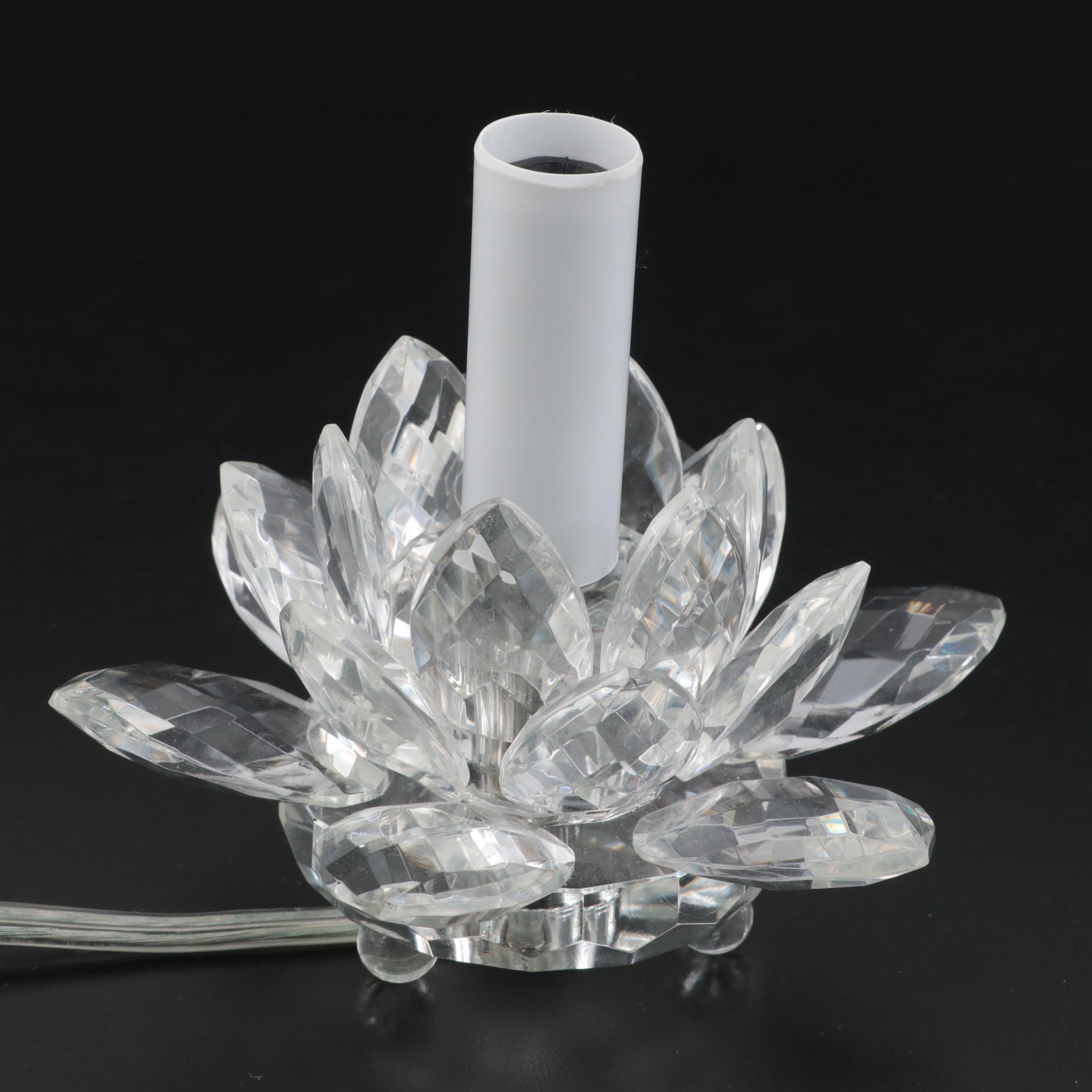 Fifth Avenue Crystal Vanity Lamp with Two Swarovski Swan Figurines and More