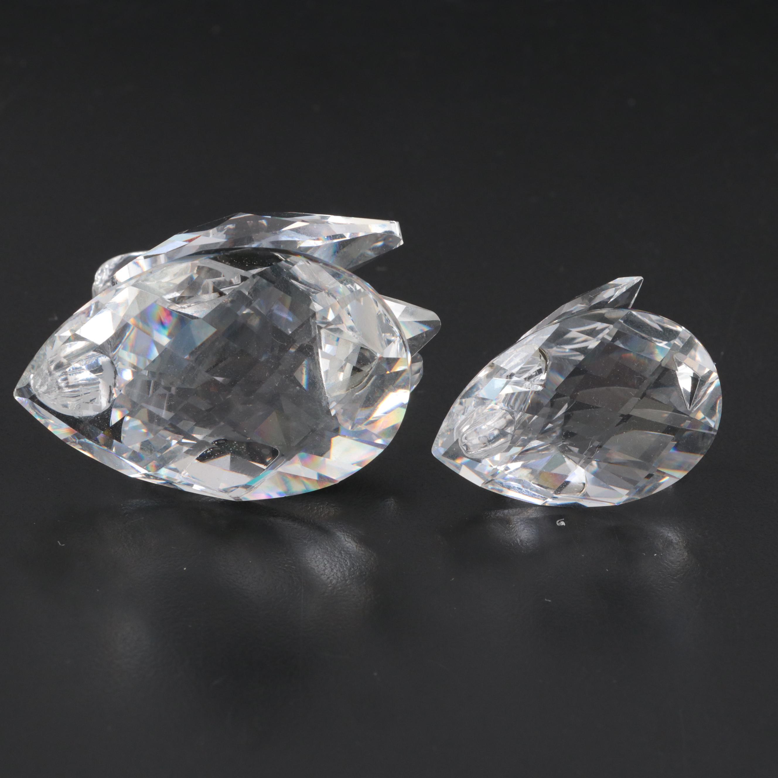 Fifth Avenue Crystal Vanity Lamp with Two Swarovski Swan Figurines and More