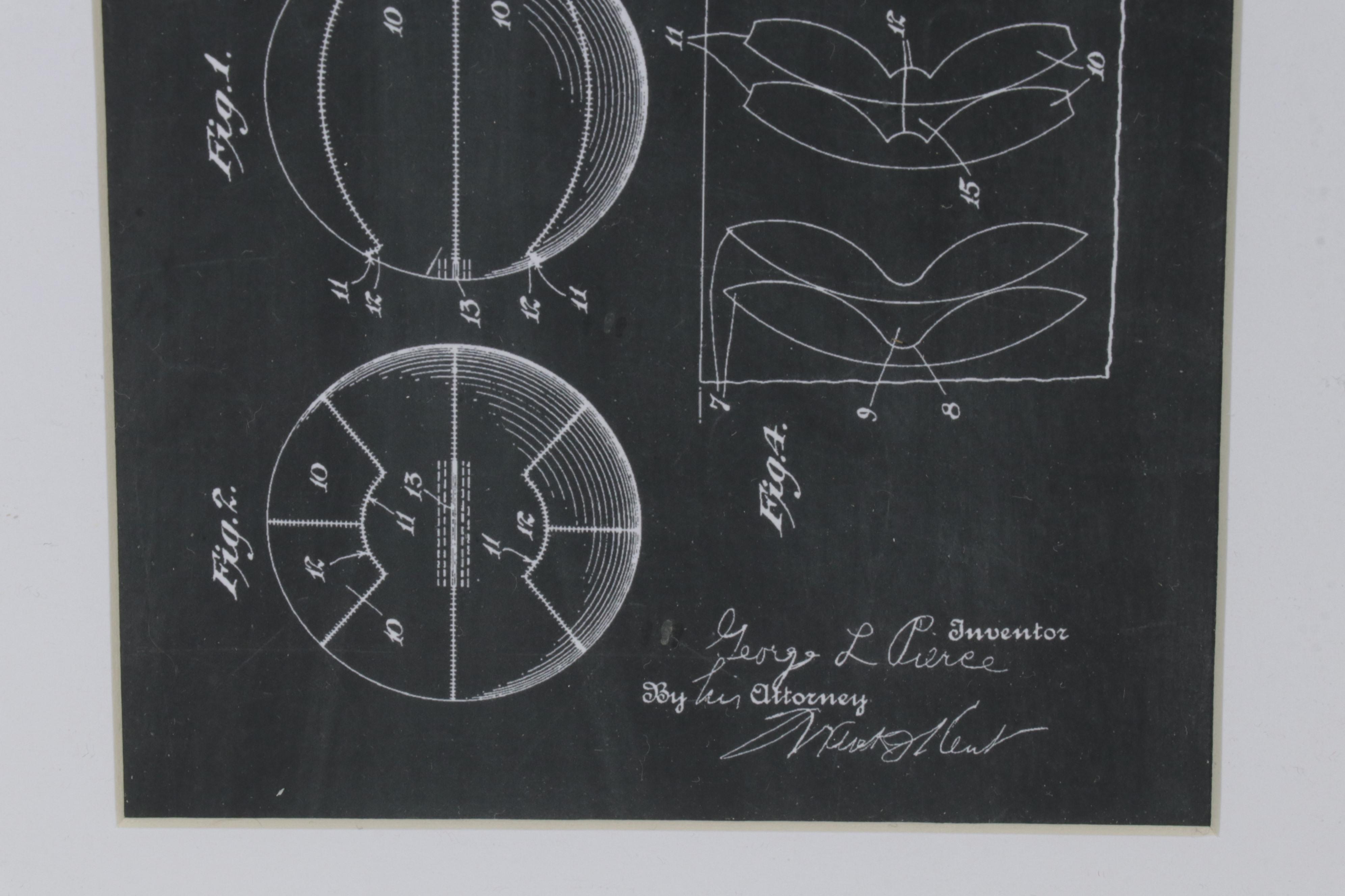 Baseball and Basketball Patent Diagram Giclées, 21st Century