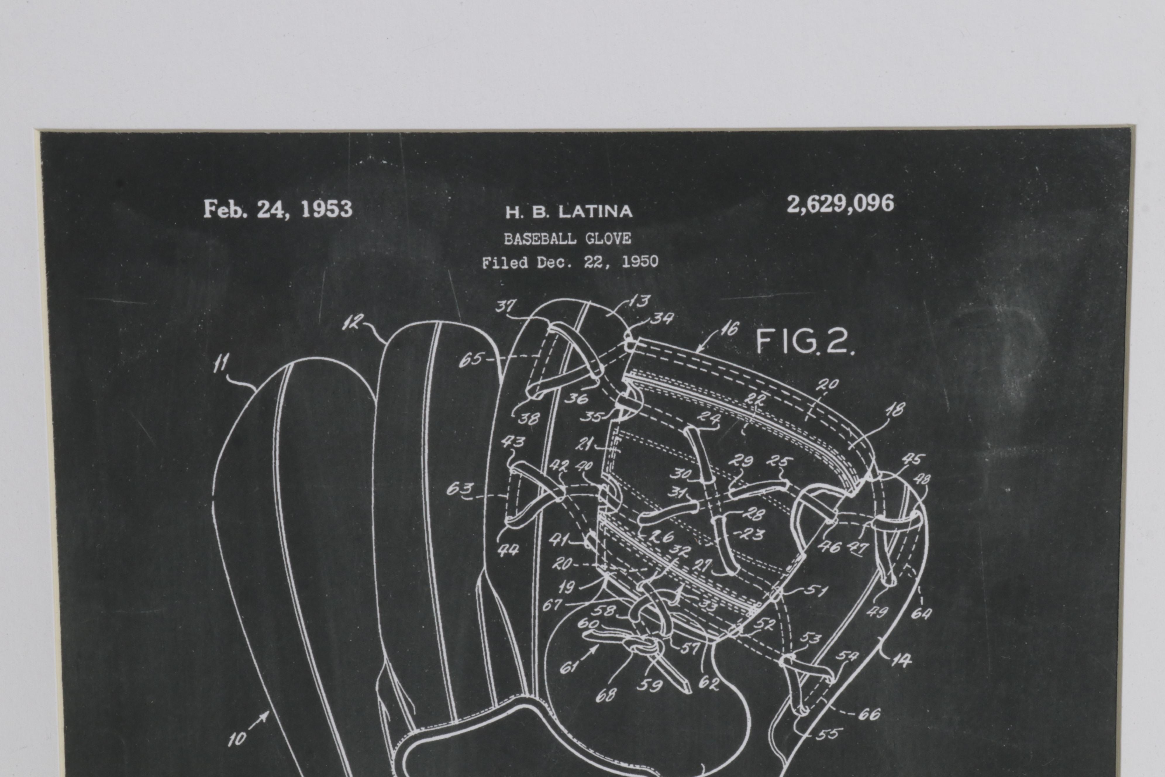 Baseball and Basketball Patent Diagram Giclées, 21st Century