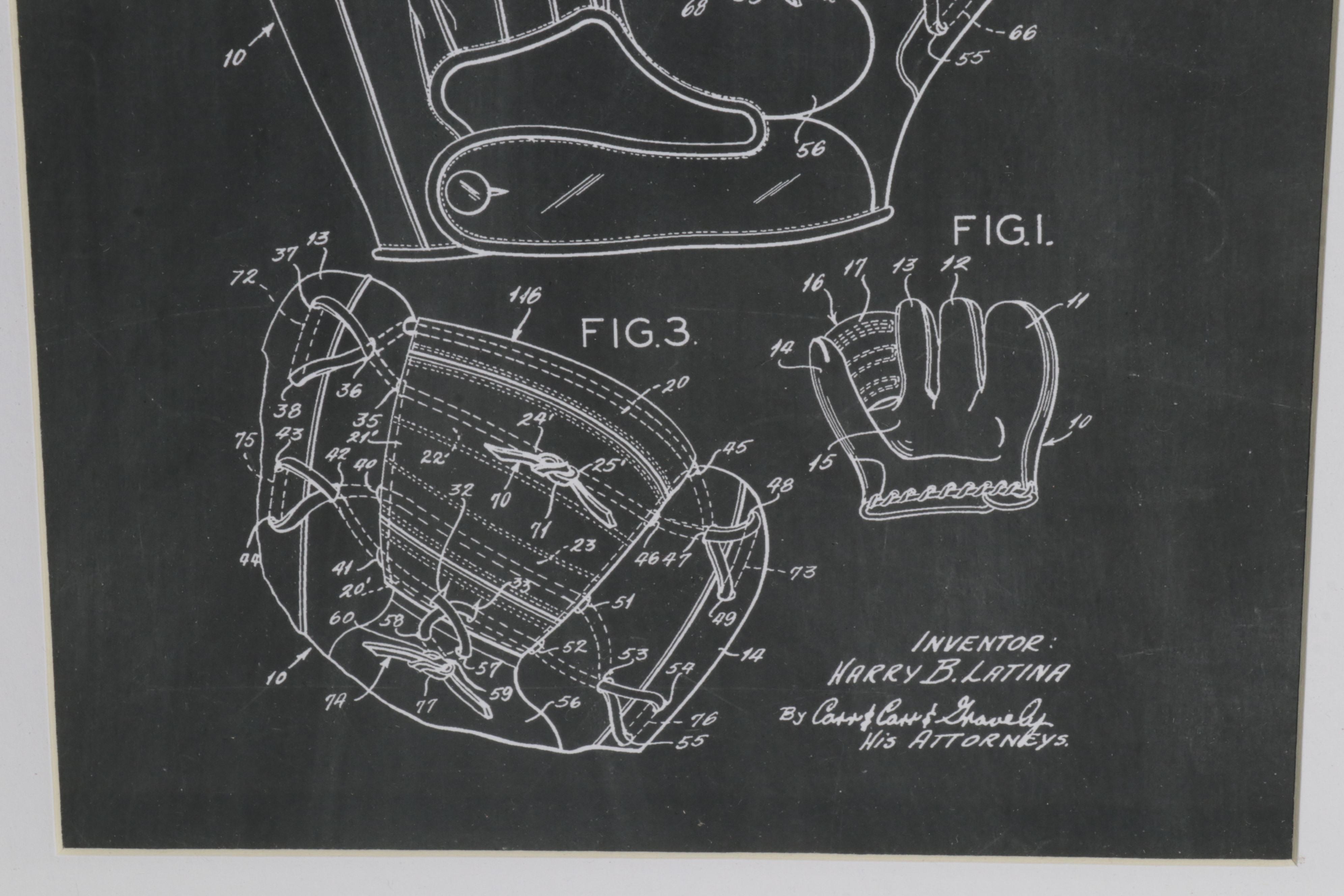 Baseball and Basketball Patent Diagram Giclées, 21st Century