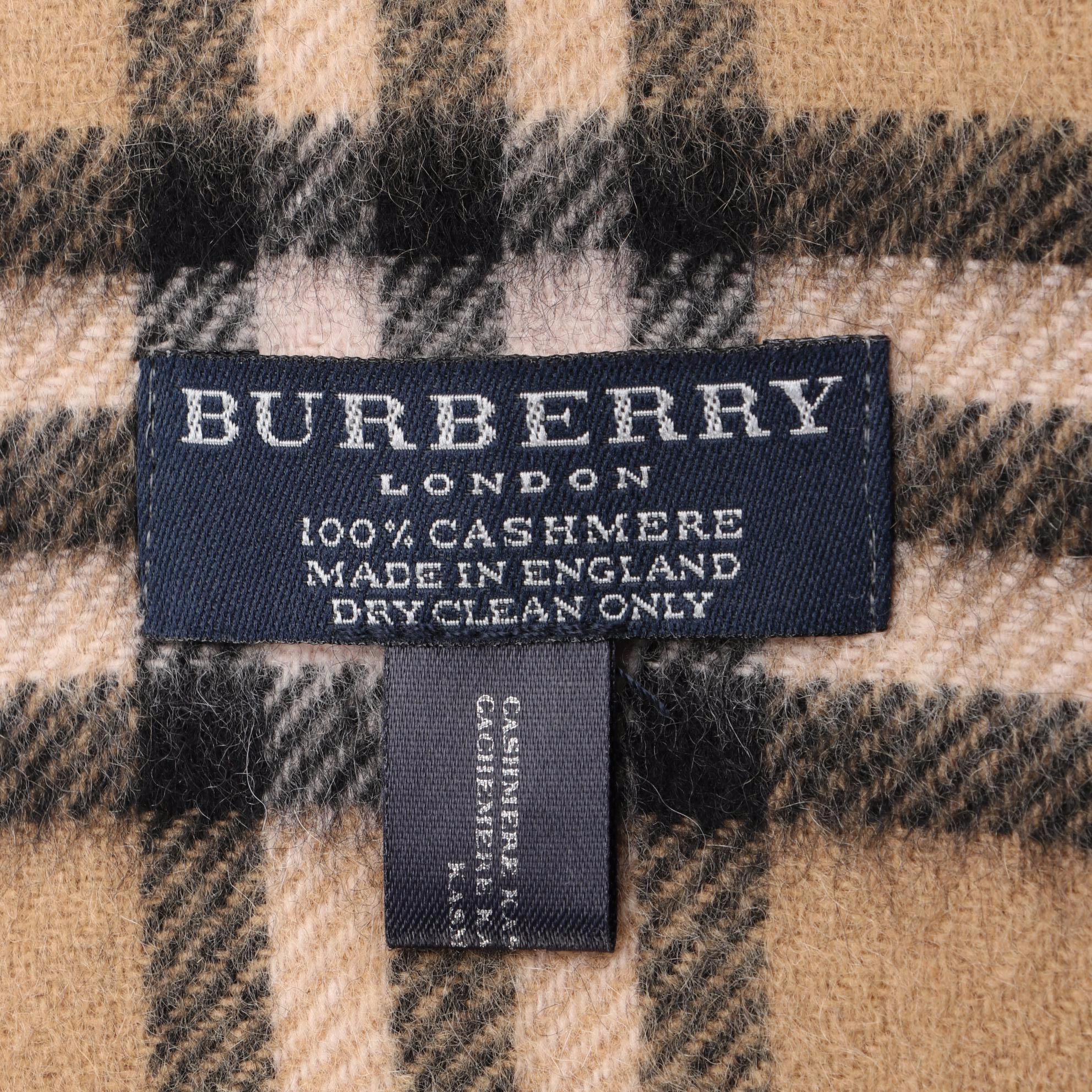 Burberry Cashmere Fringe Scarf in Nova Check