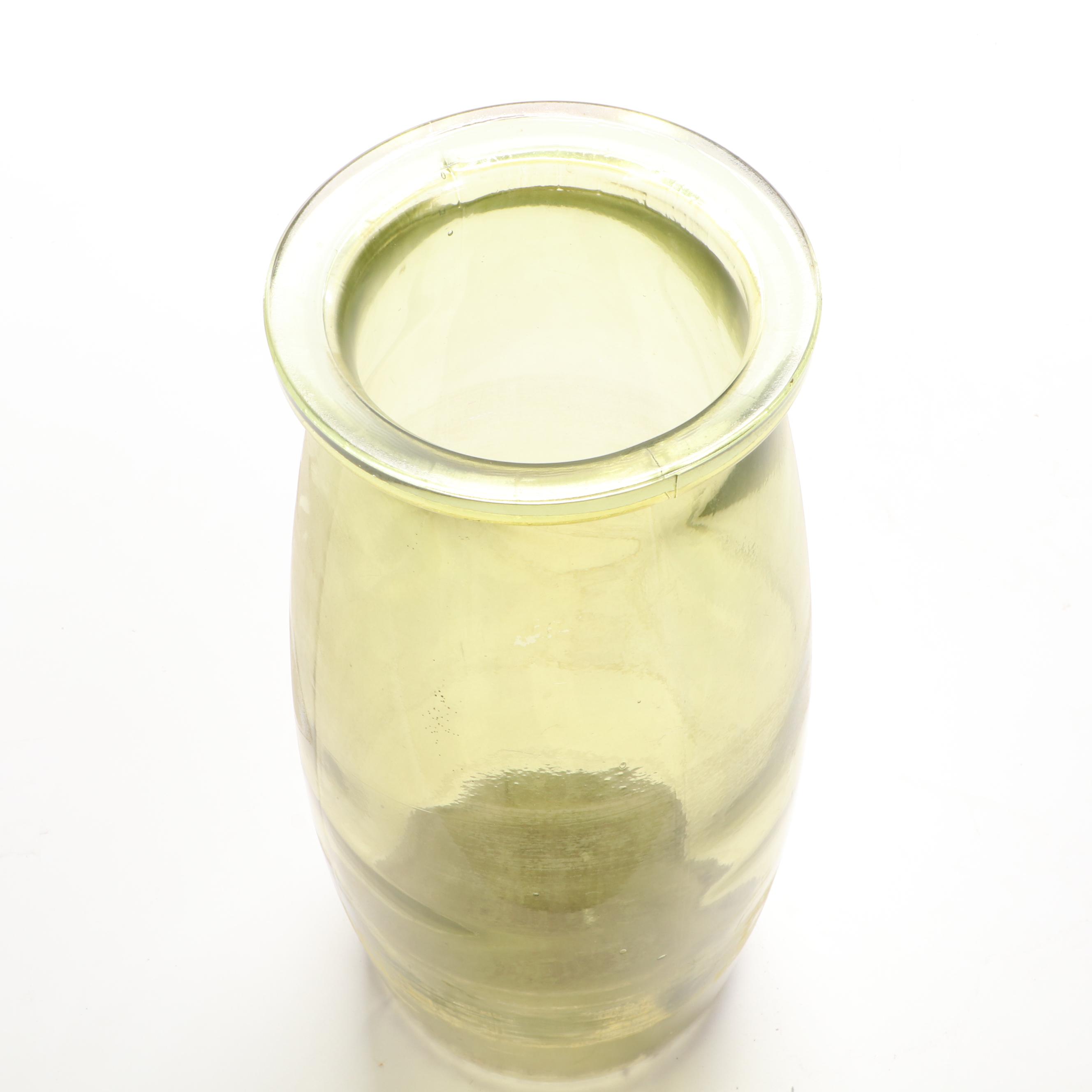 Philippine Green Glass Vase, Mid-20th Century