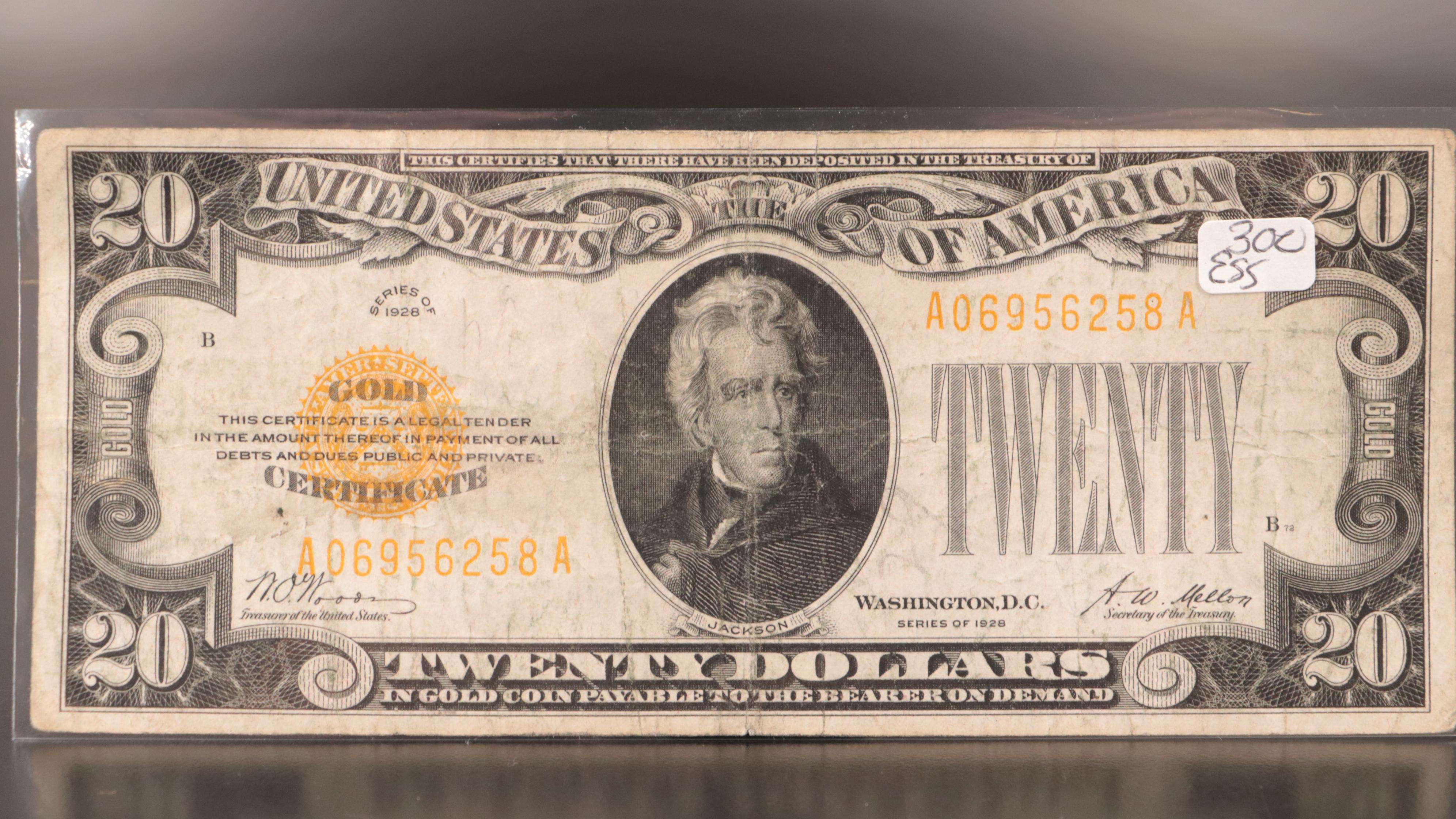 Series 1928 $20 Gold Certificate