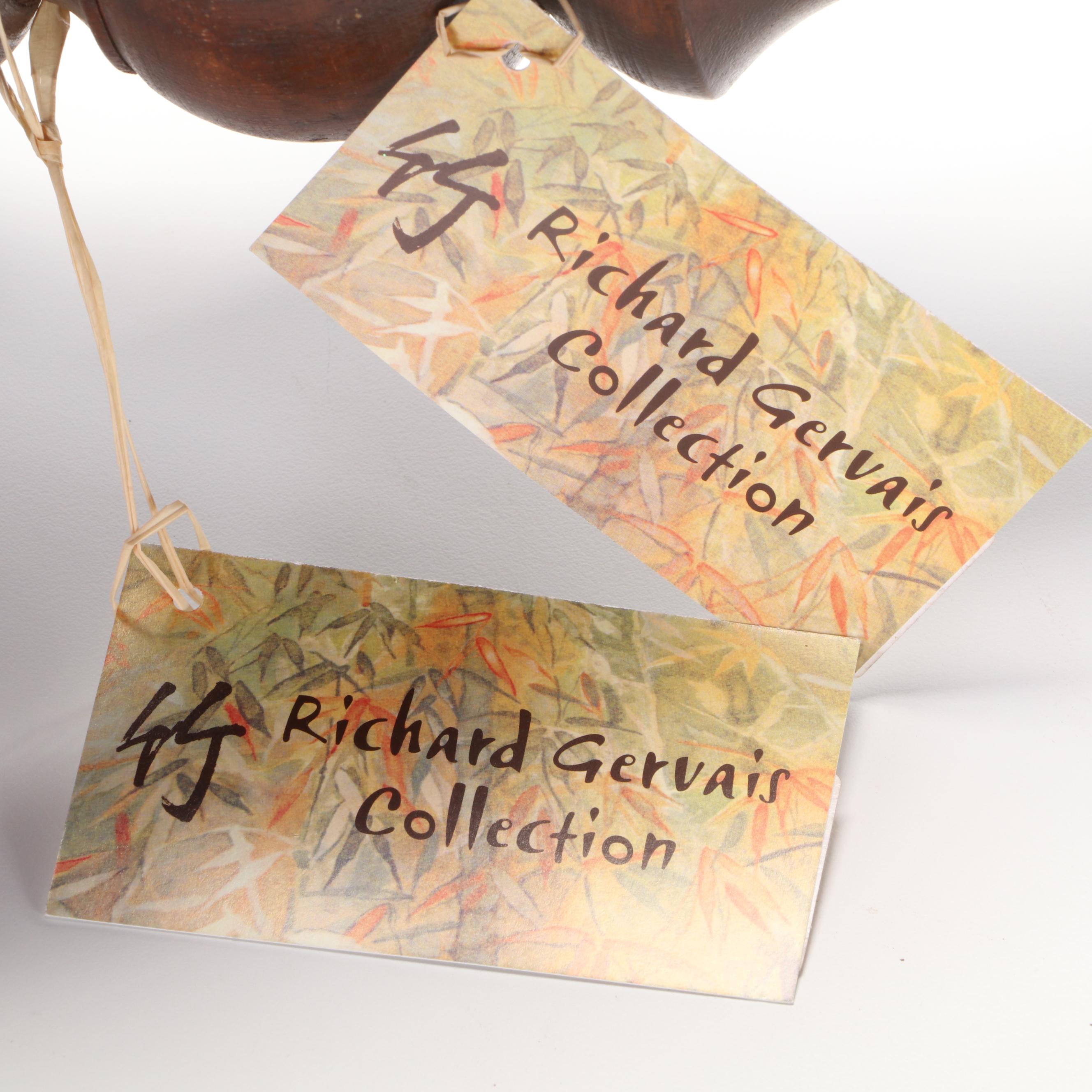 Pair of Indian Carved Teak Pricket Floor Candlesticks