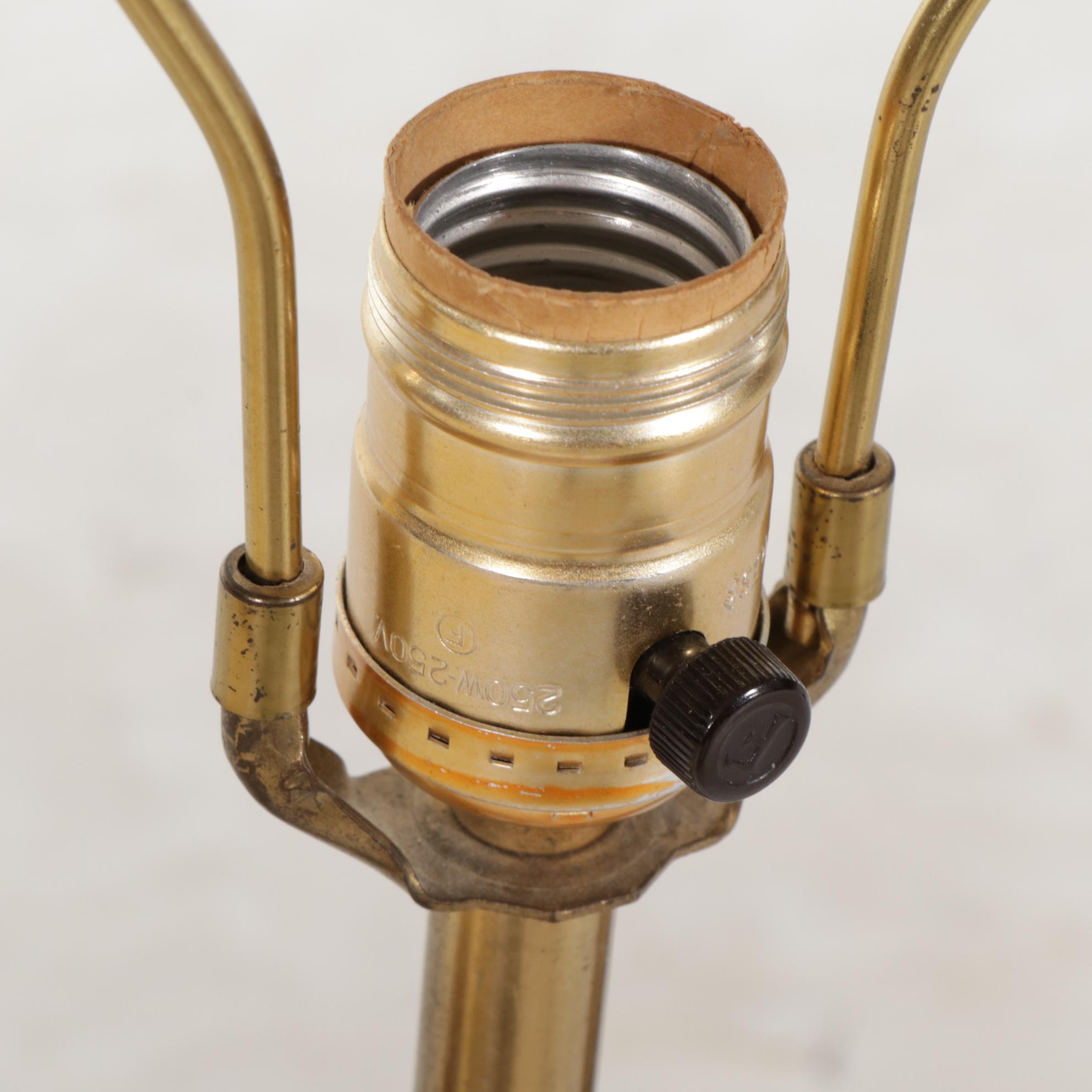 Mid Century Modern Table Lamp with Teak and Acrylic Base