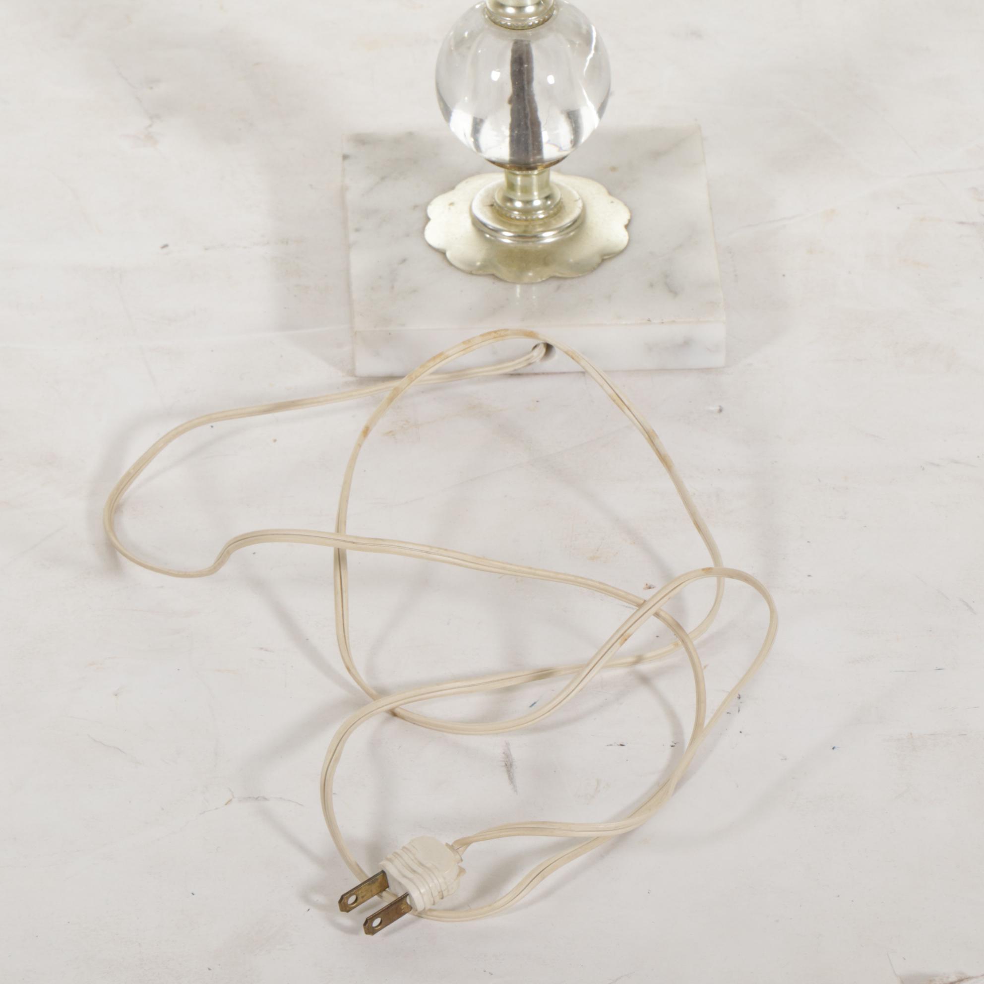 Mid Century Modern Table Lamp with Teak and Acrylic Base