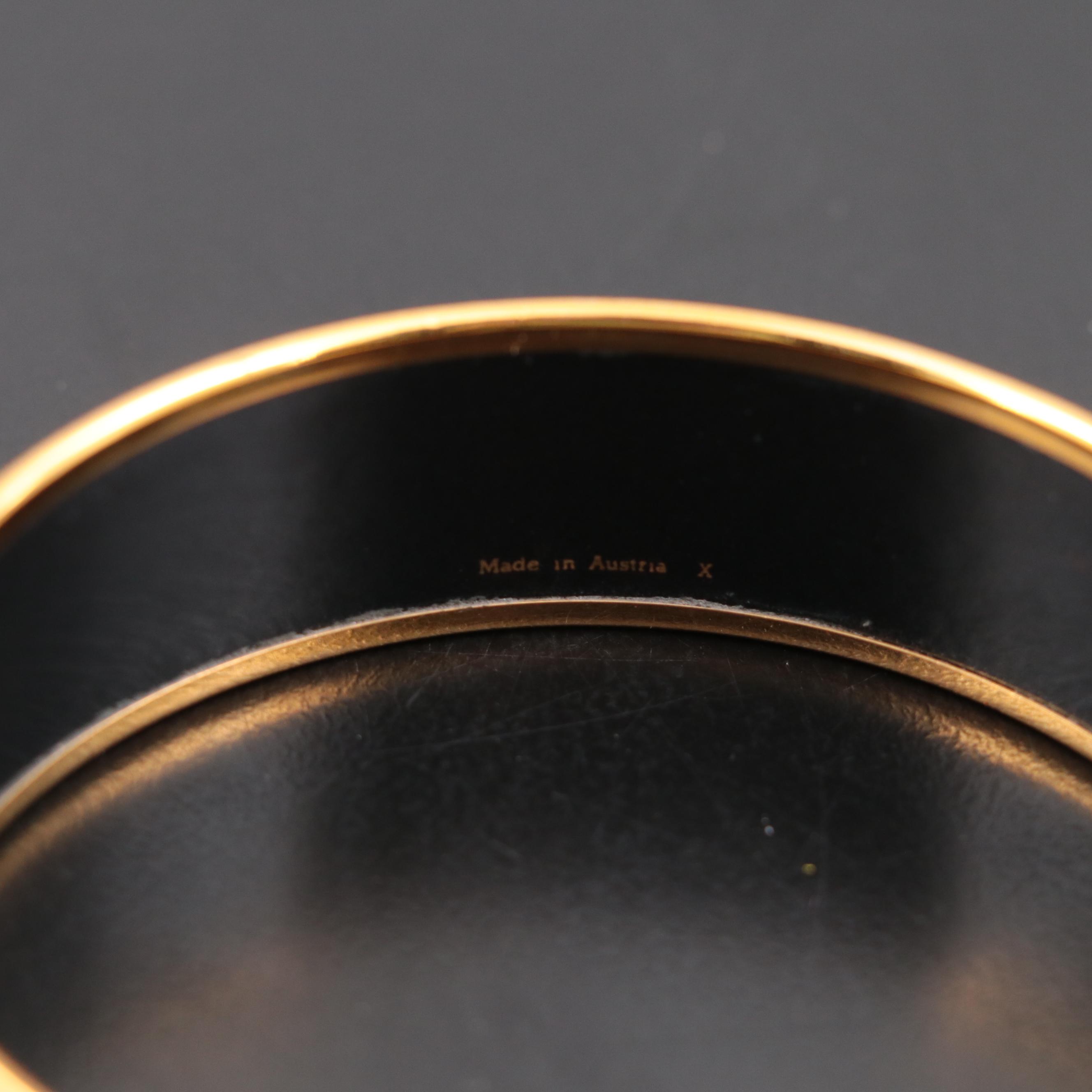 Hermès "Alfred DeDreux Peintre du Cheval" Wide Enamel Bangle