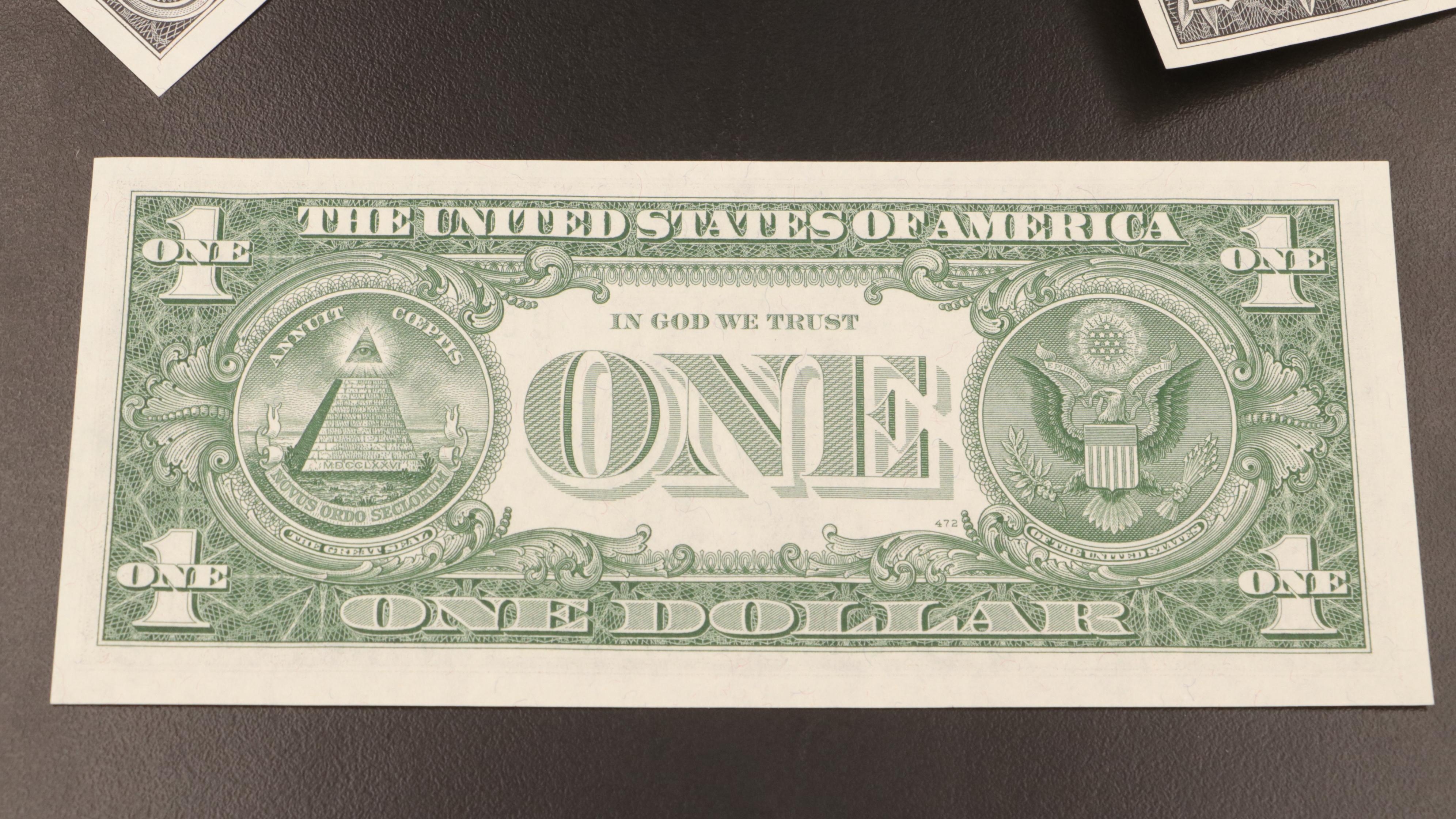 Fifty Consecutive-Numbered 1963 $1 "Star Note" Federal Reserve Notes