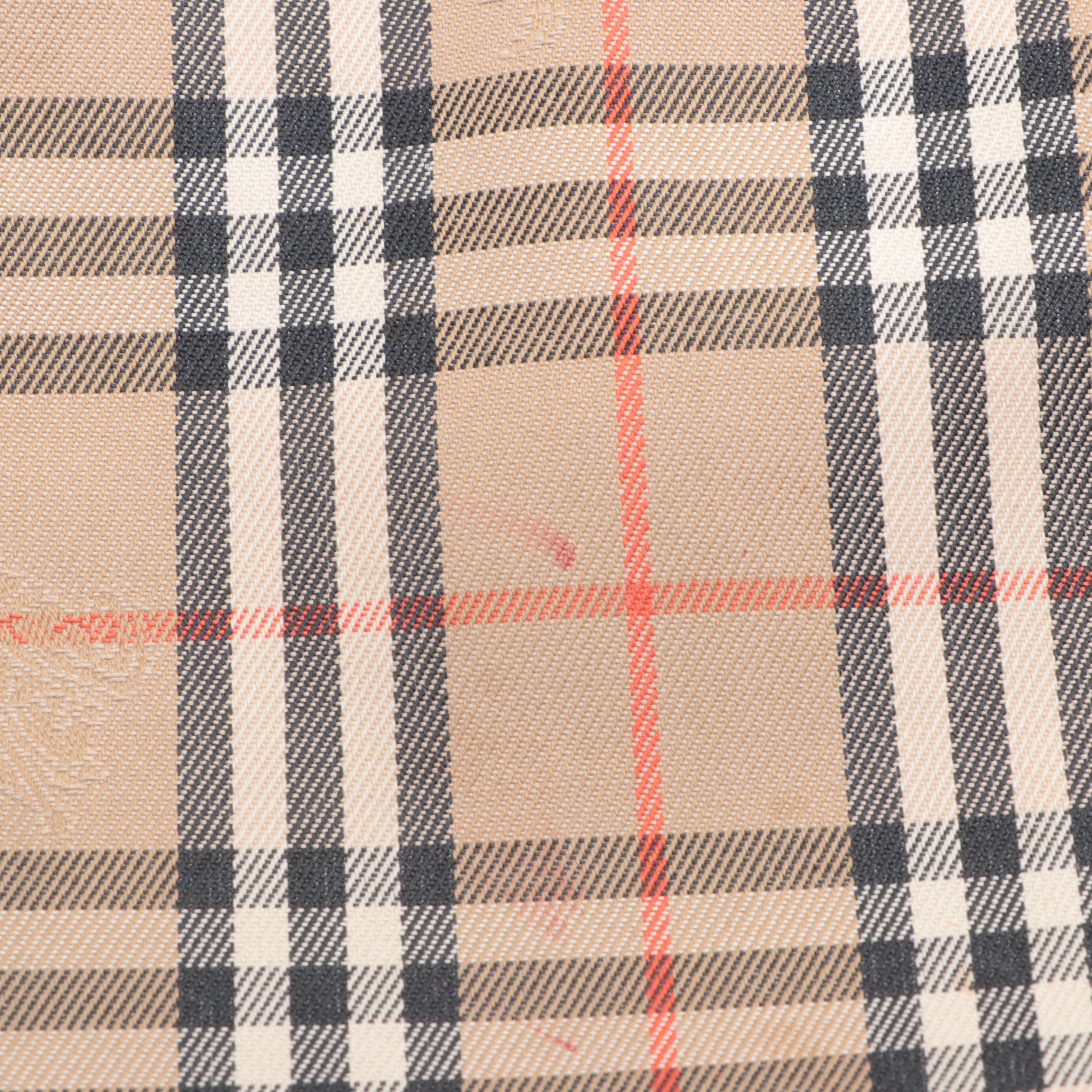 Burberry Haymarket Check Canvas and Leather Shoulder Bag