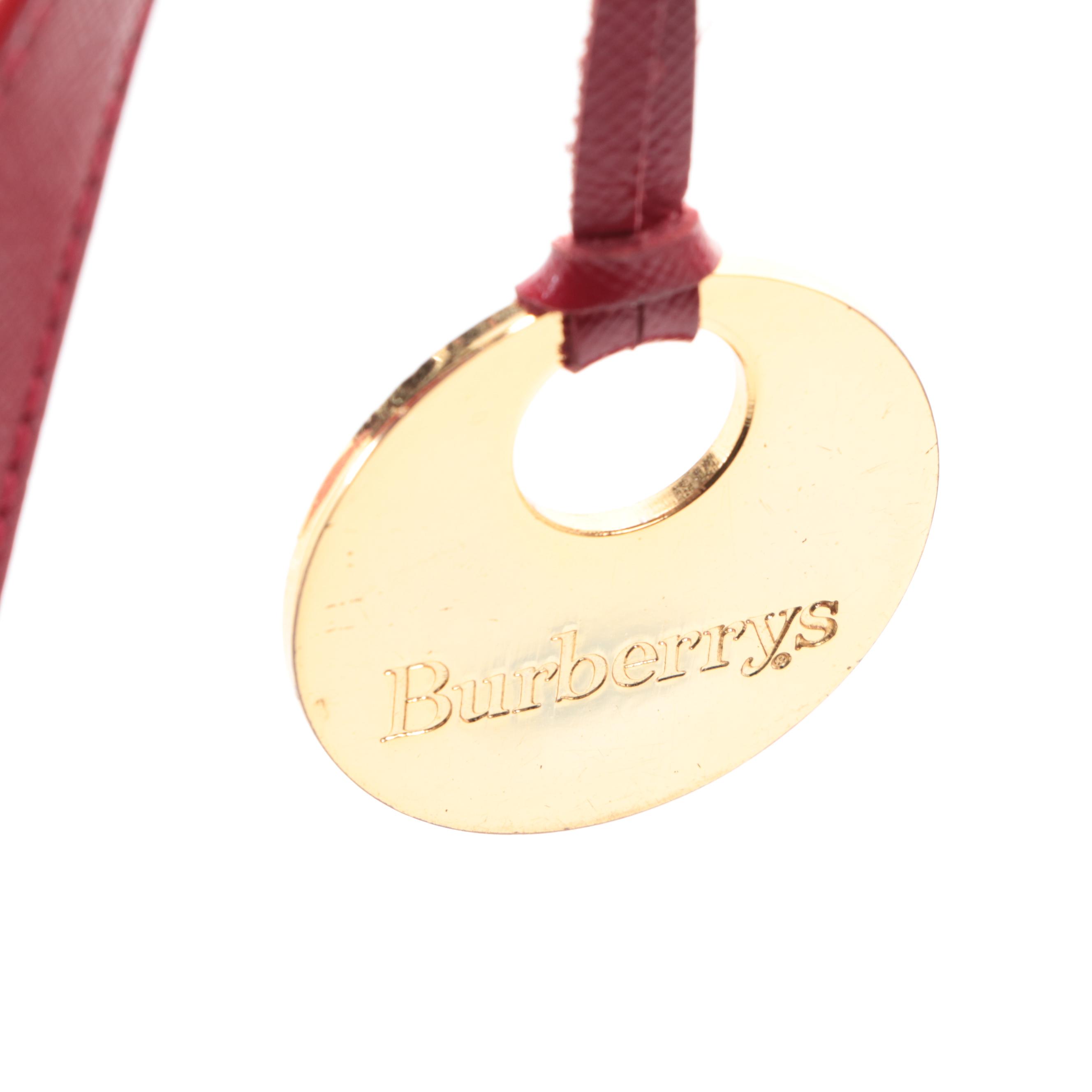 Burberry Haymarket Check Canvas and Leather Shoulder Bag