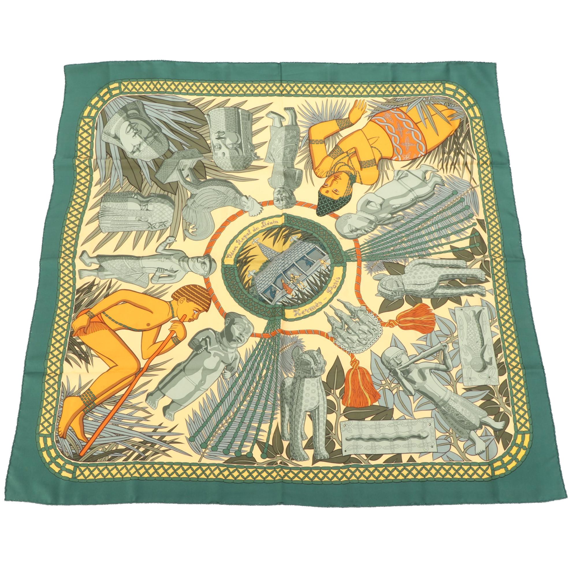 Hermès "Trésor Royal du Bénin" Silk Twill Scarf 90