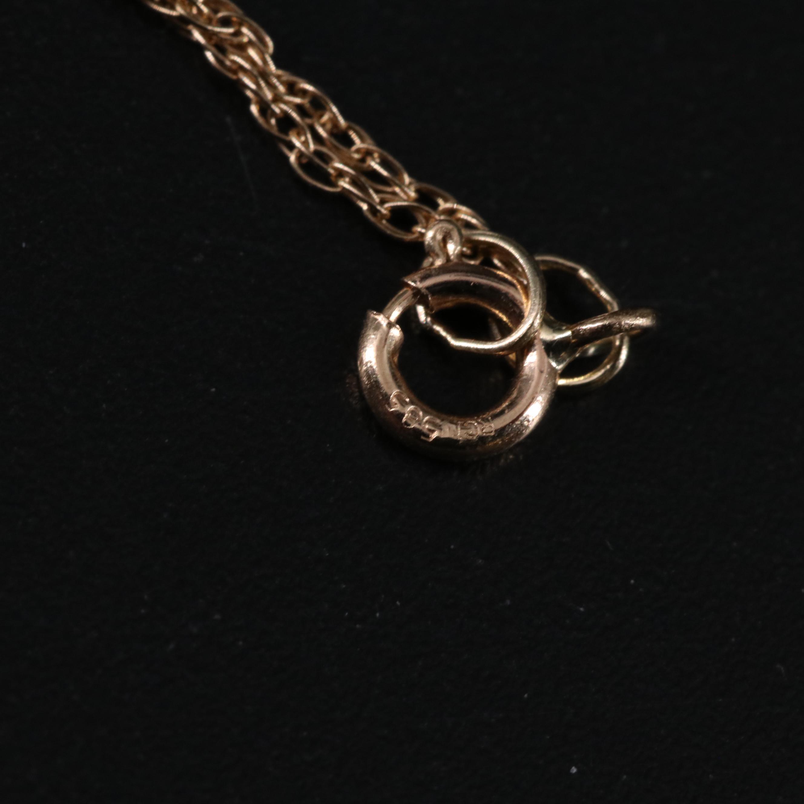14K Flower Pendant Necklace