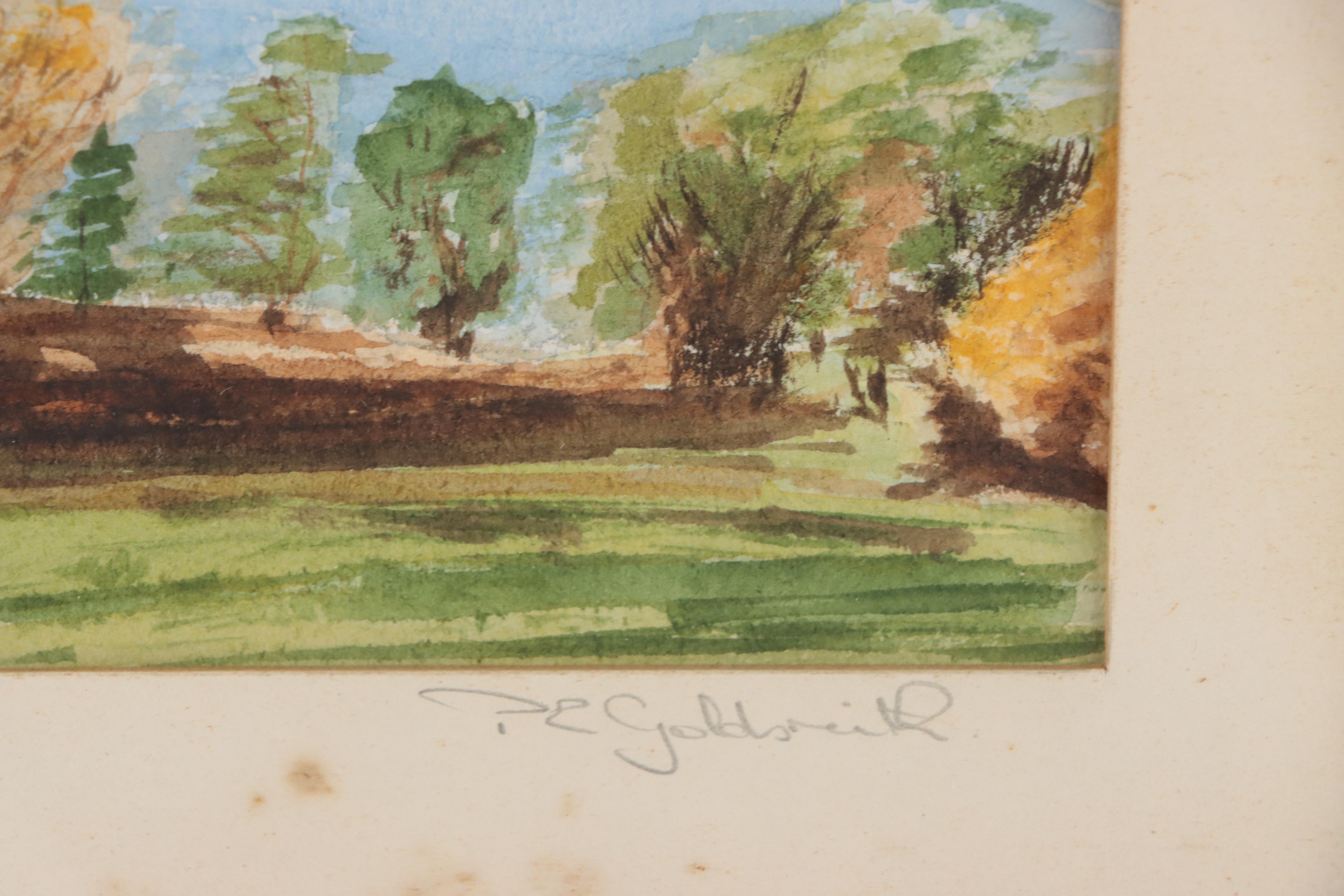 Bucolic and Landscape Watercolor Paintings, Circa 1931
