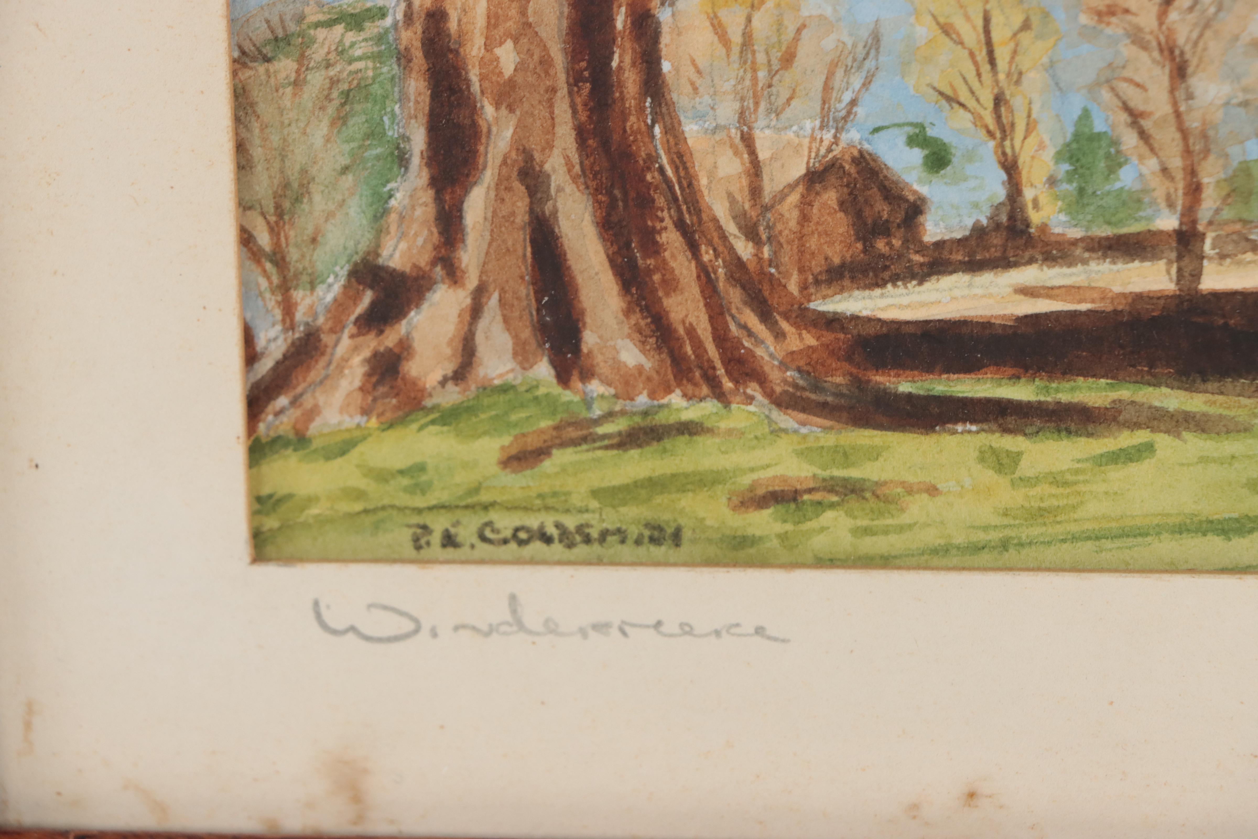 Bucolic and Landscape Watercolor Paintings, Circa 1931