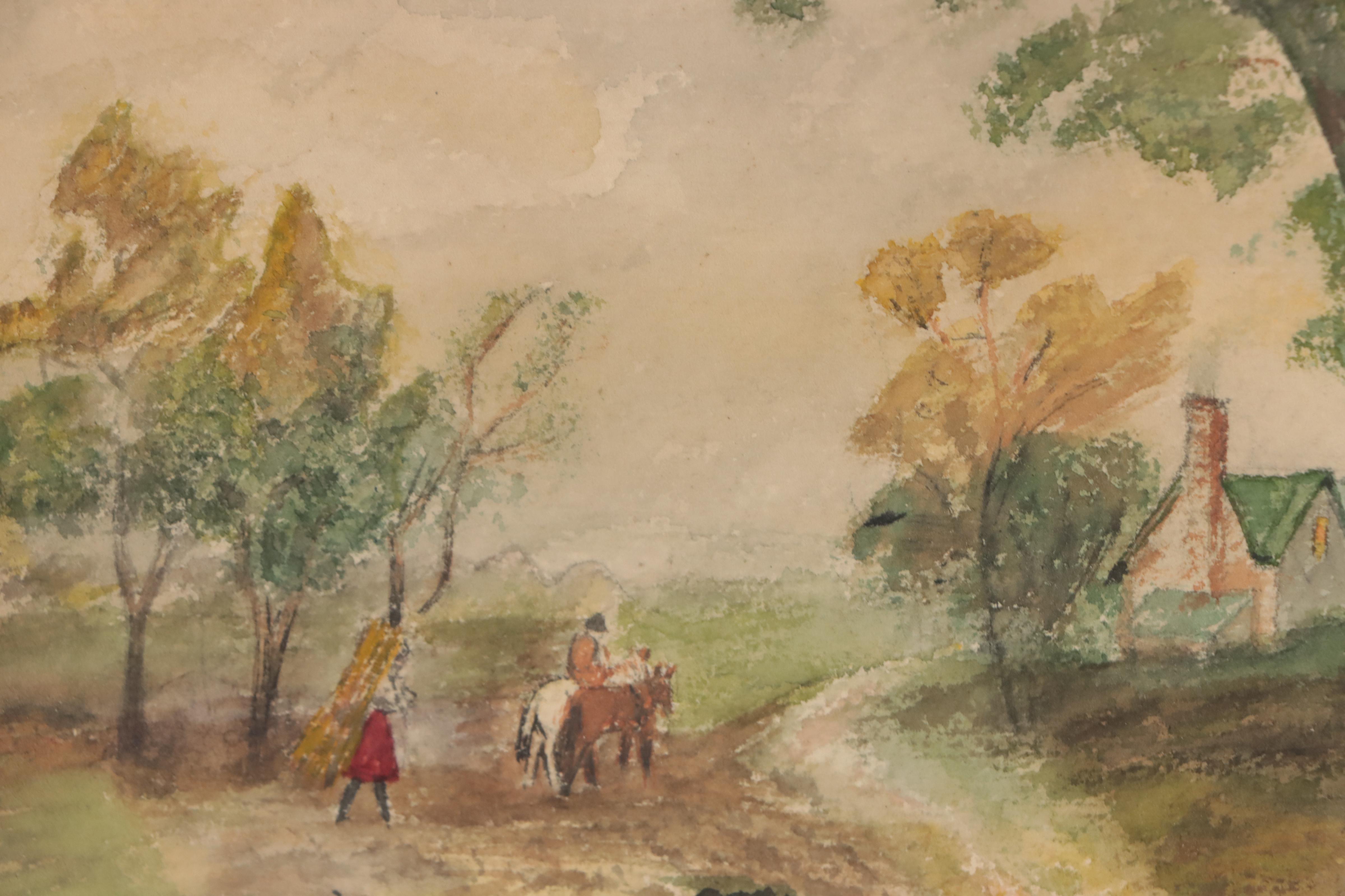 Bucolic and Landscape Watercolor Paintings, Circa 1931