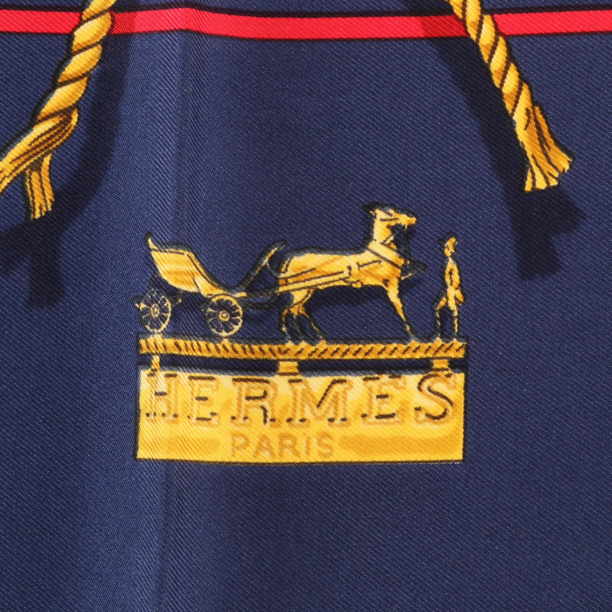 Hermès ''Clips'' Scarf 90 in Silk Twill