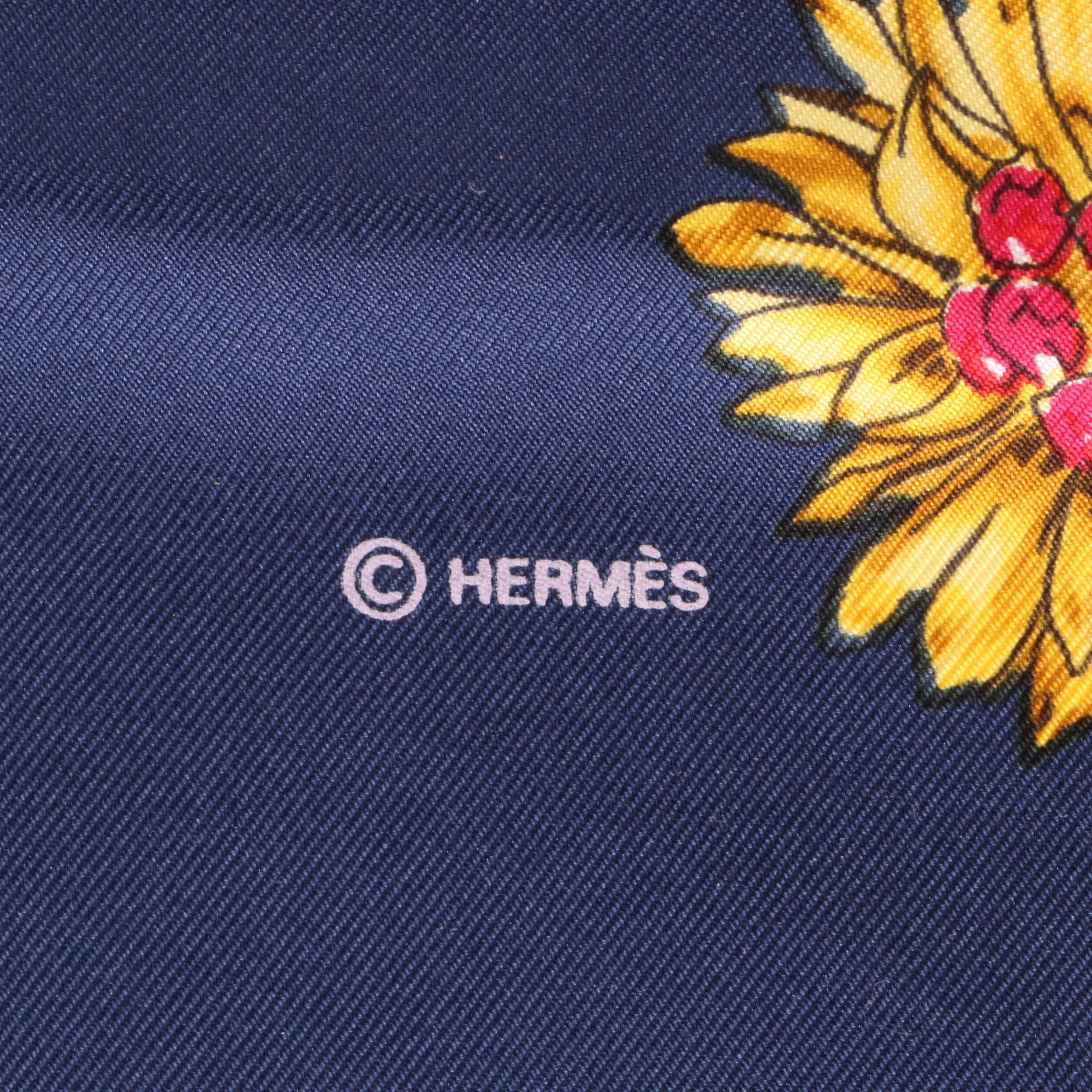 Hermès ''Clips'' Scarf 90 in Silk Twill