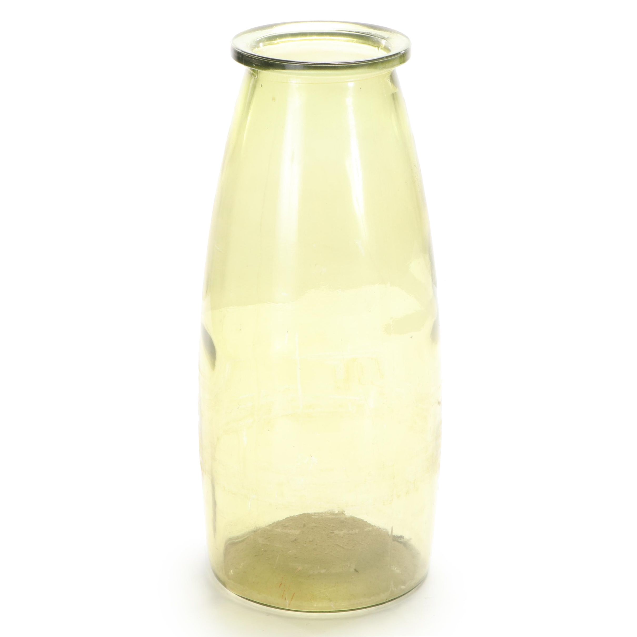 Philippine Green Glass Vase, Mid-20th Century