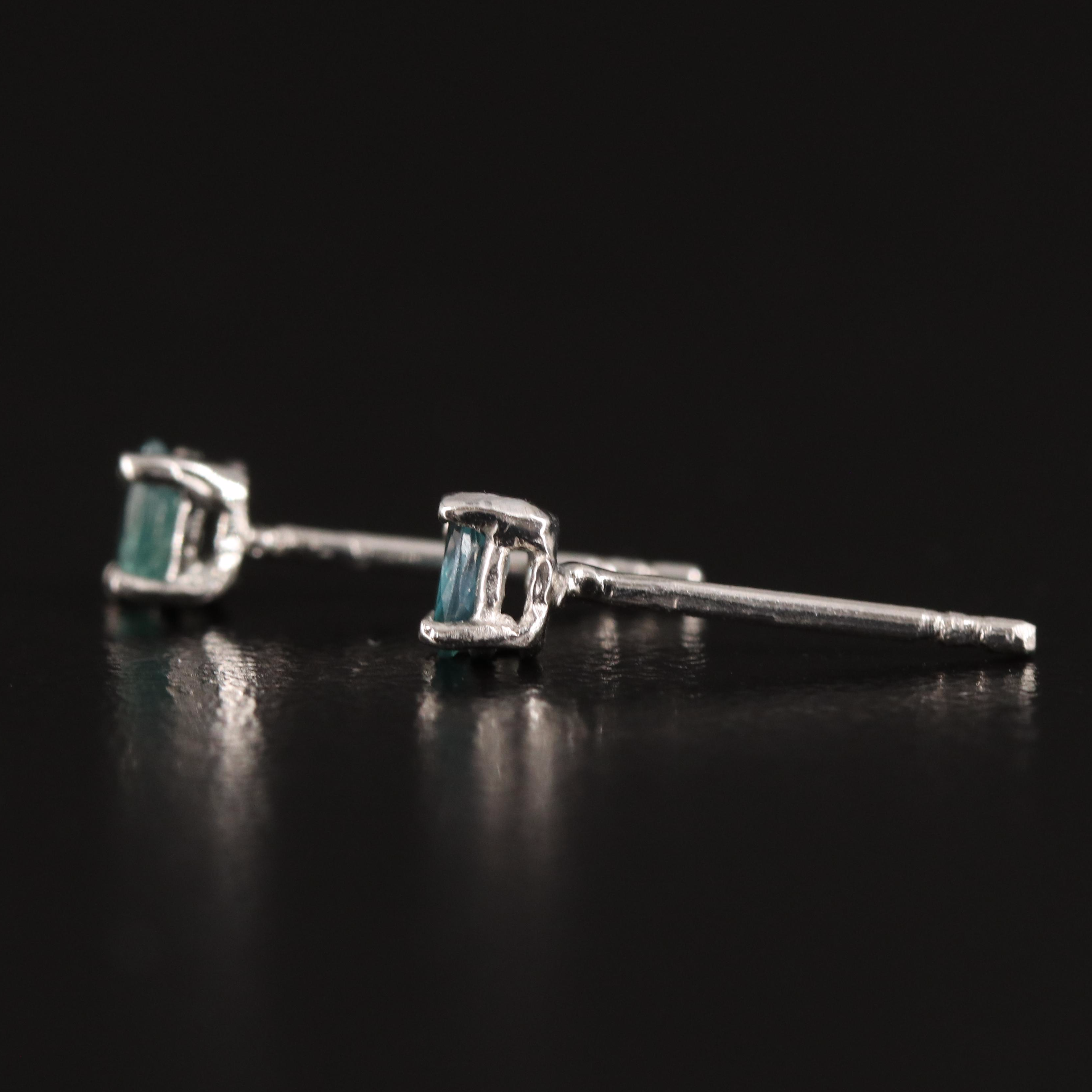 Platinum Alexandrite Stud Earrings