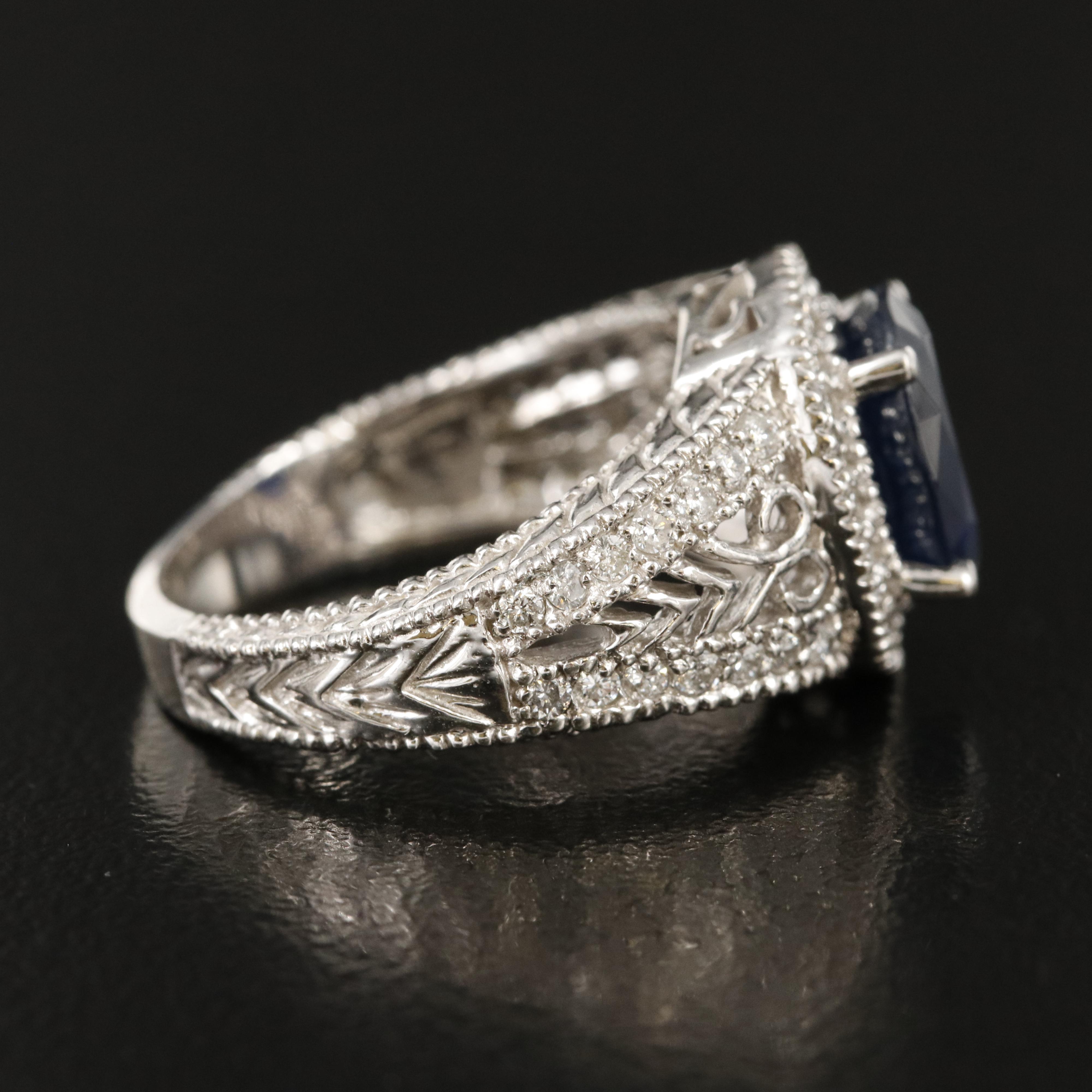 14K Sapphire and Diamond Ring
