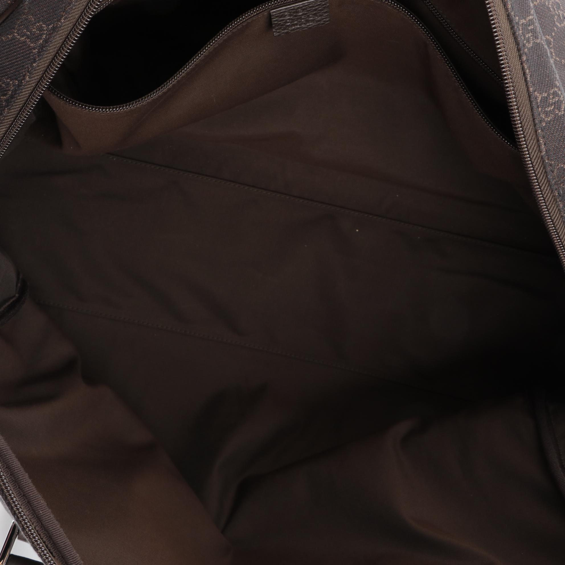 Gucci Travel Bag in GG Denim and Leather Trim