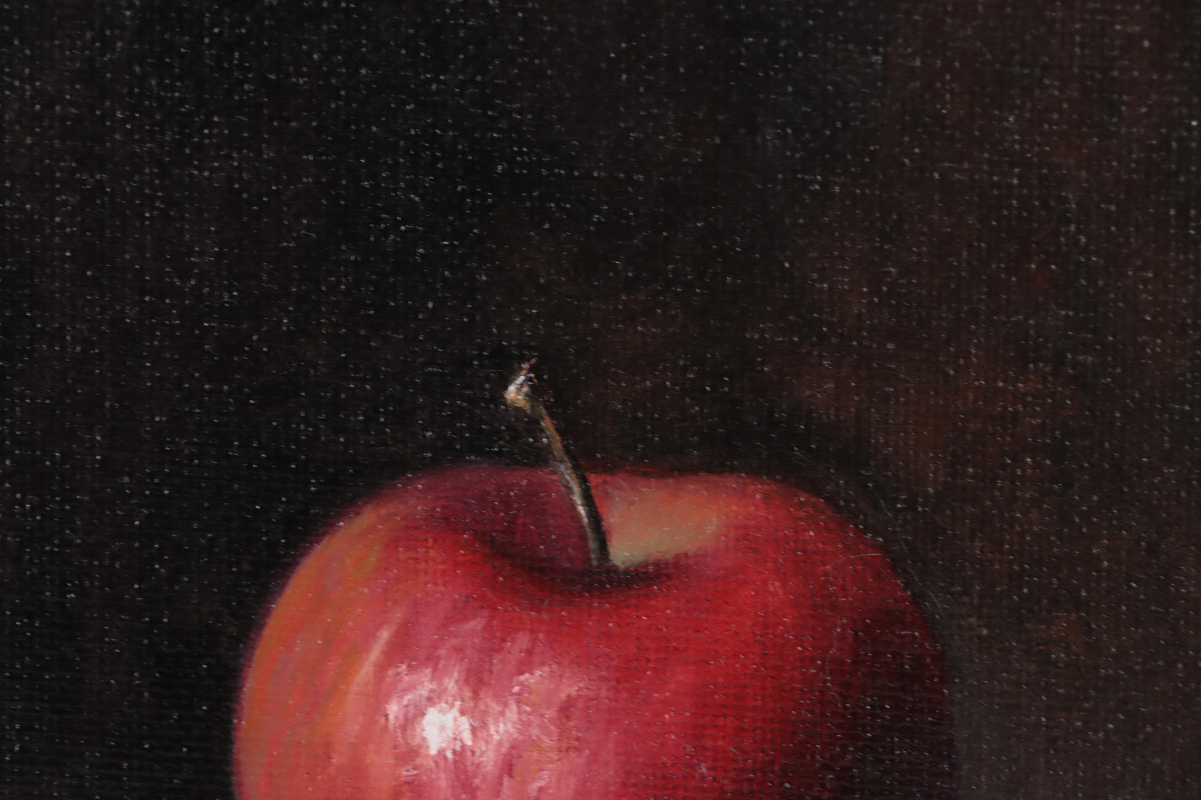 Houra Alghizzi Oil Painting "Red Apple," 2023