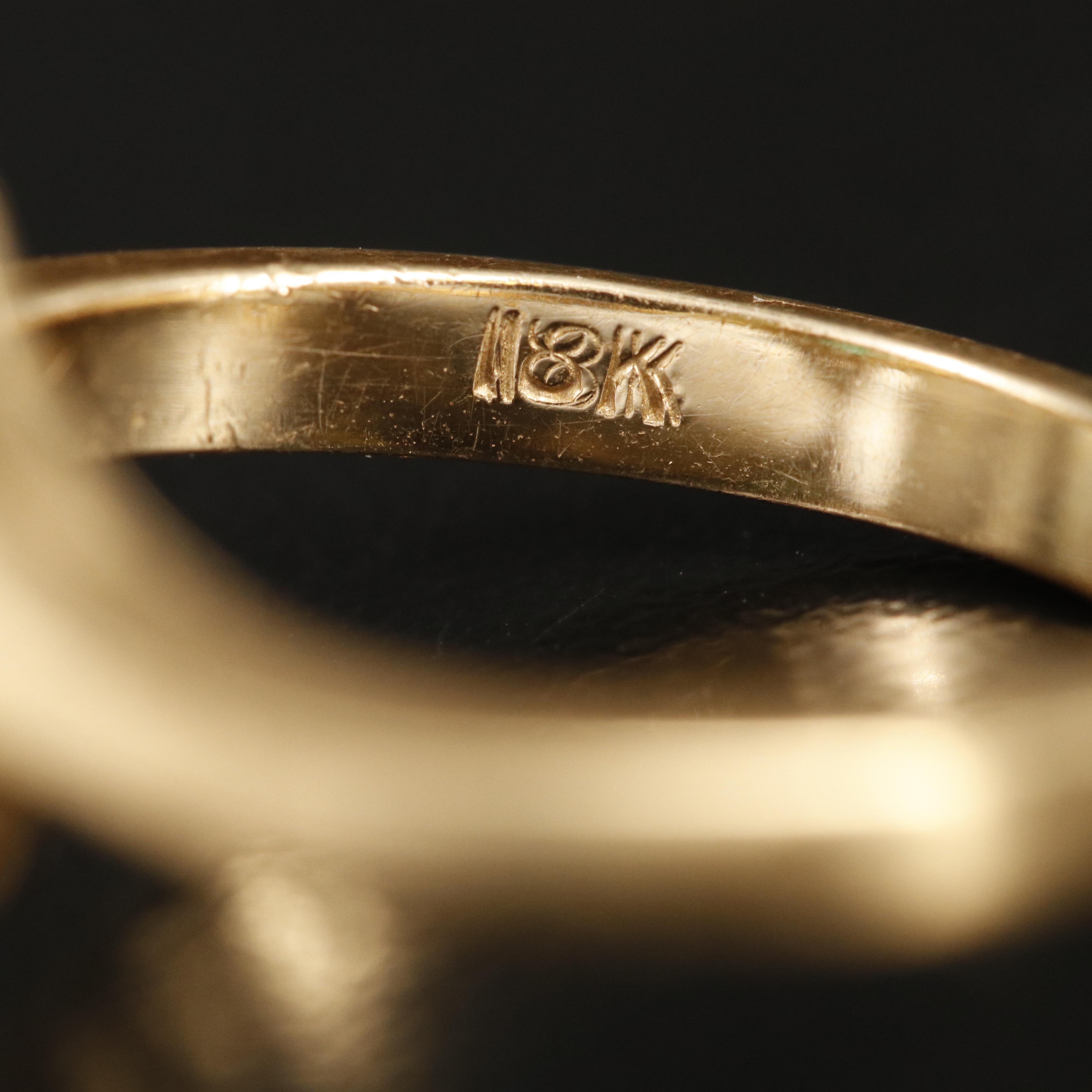 18K Emerald and Diamond Ring