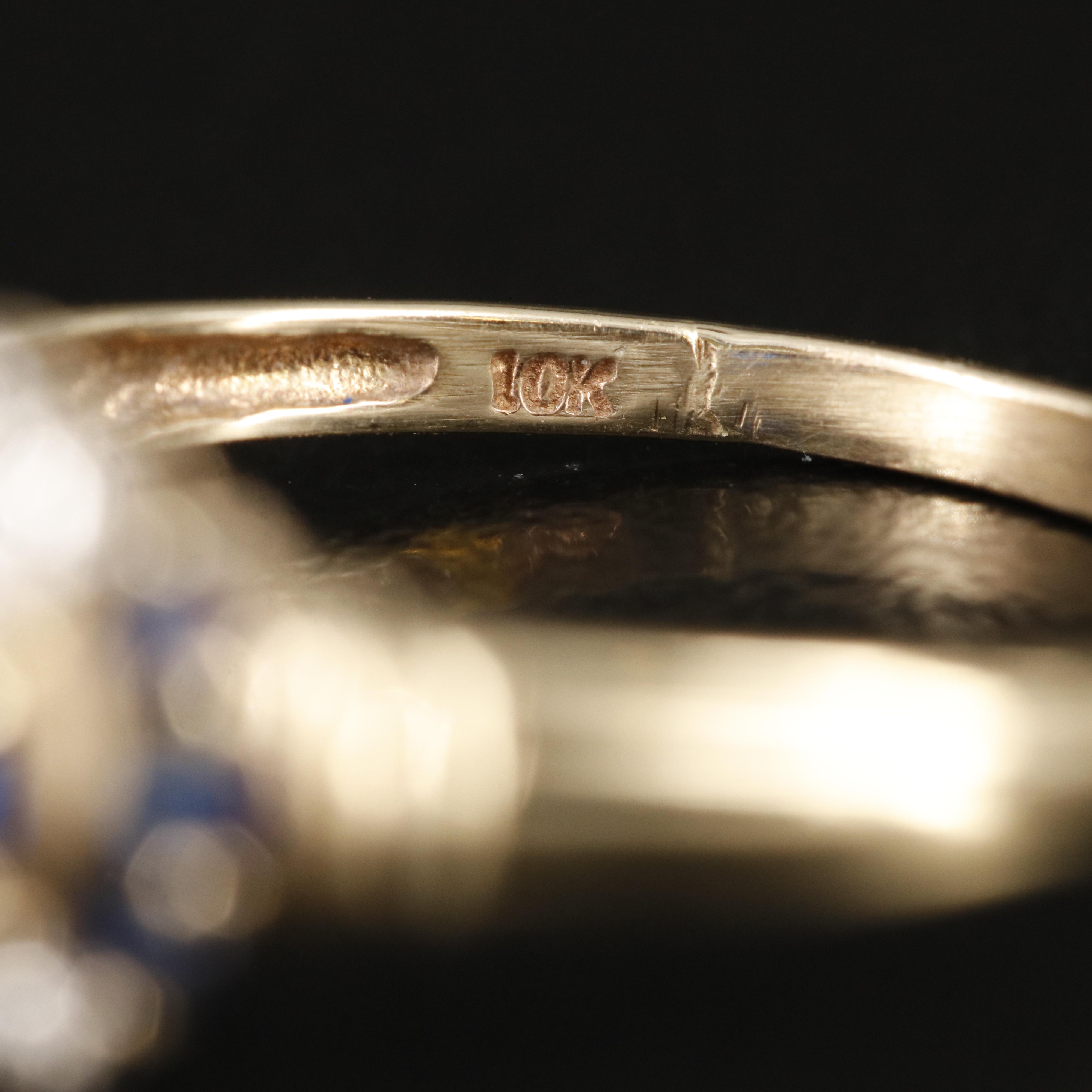 10K Two-Tone Sapphire Ring