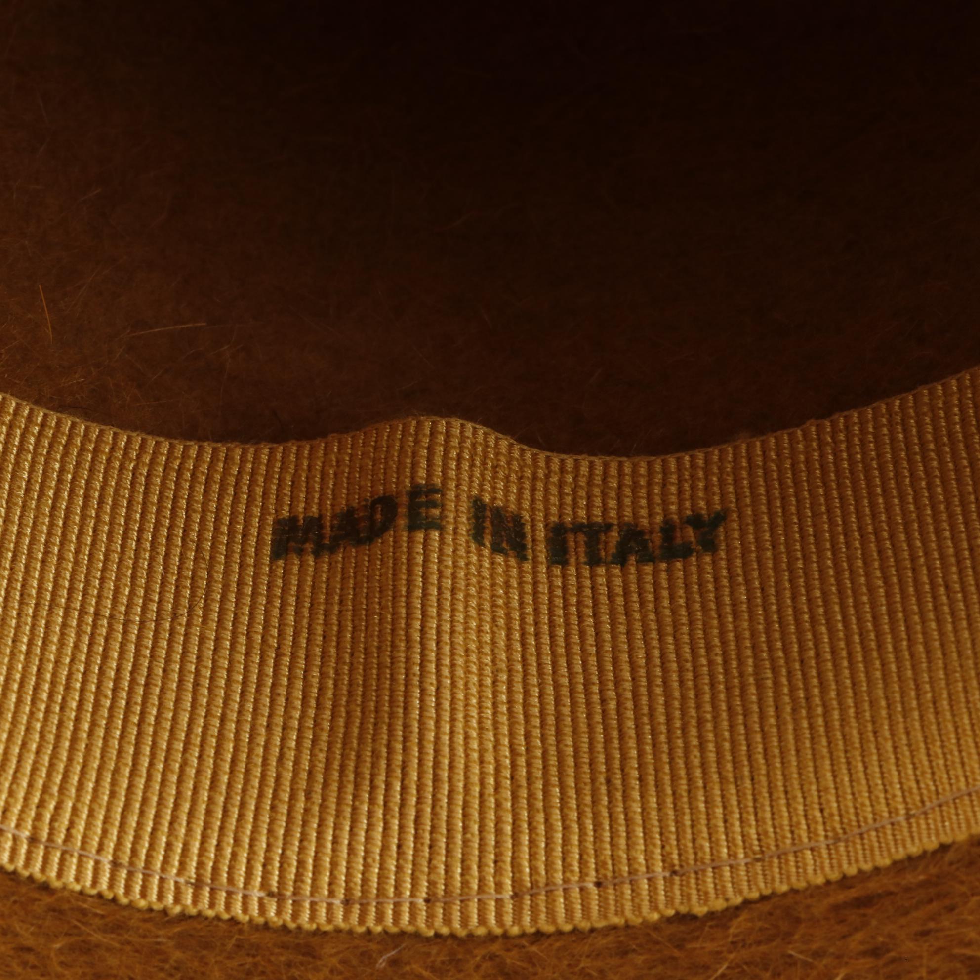 Hermès Rabbit Fur Felt Fedora with Braided Lambskin/Suede Tassel Trim w/Box