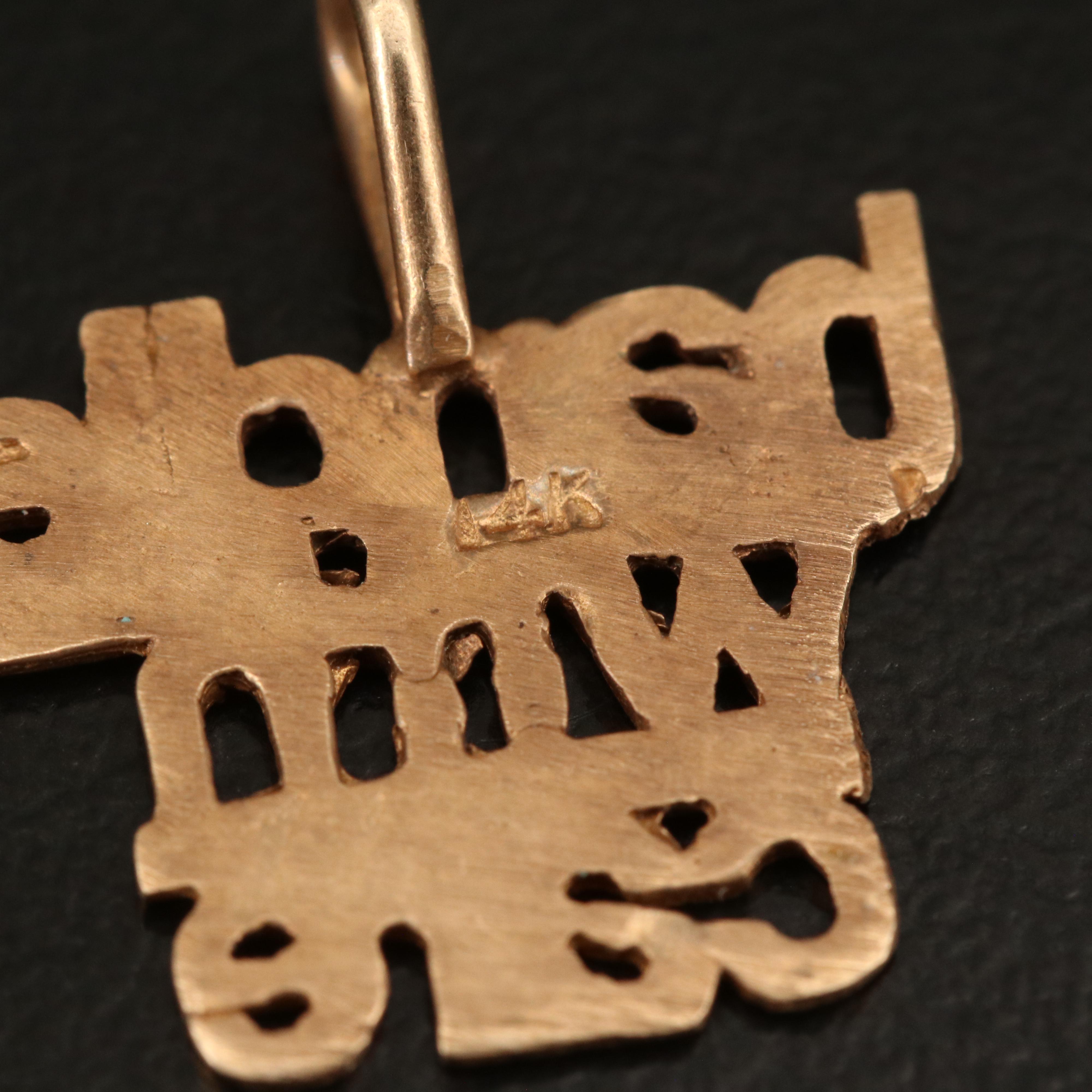 14K "Handle With Care" Pendant