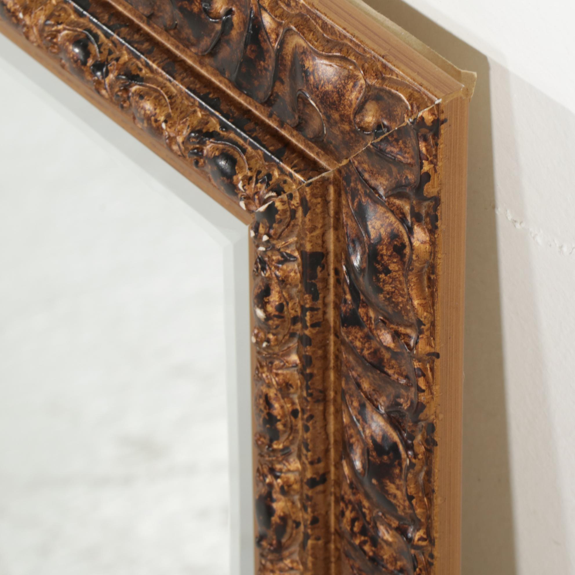 Black and Gold Colored Composite Wall Mirror