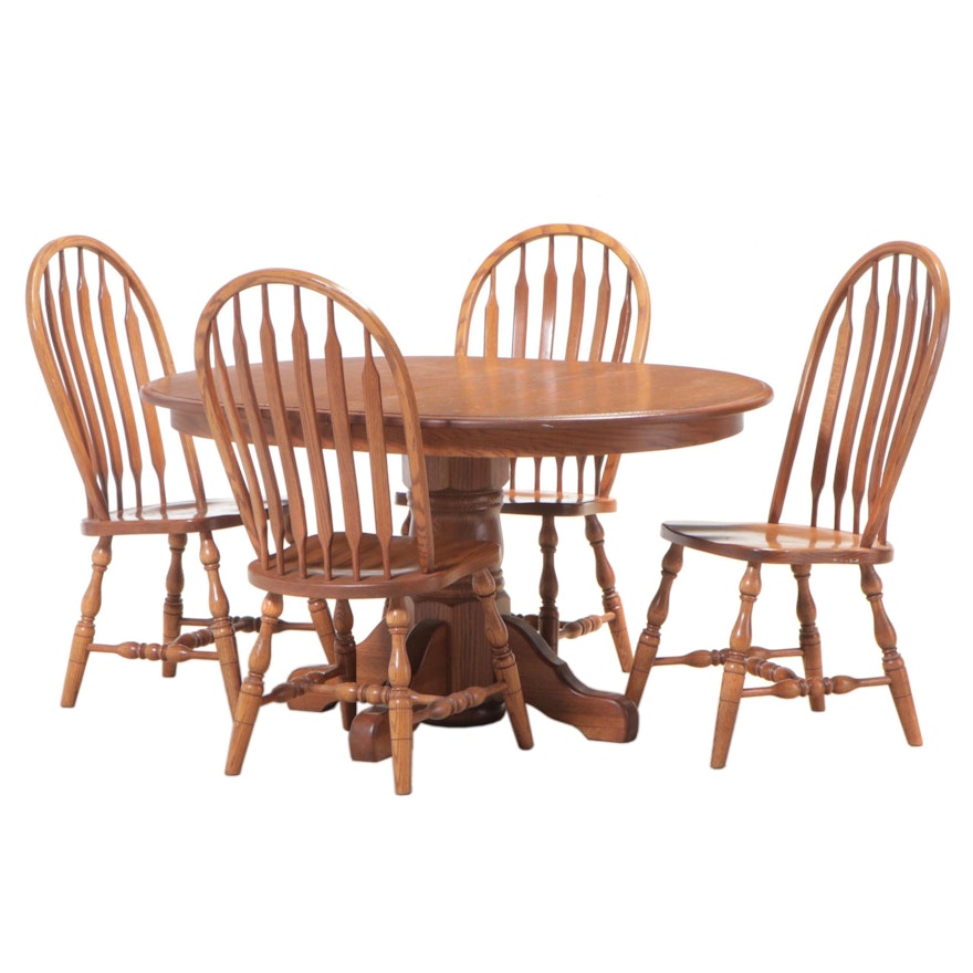 Five-Piece Oak Dining Set