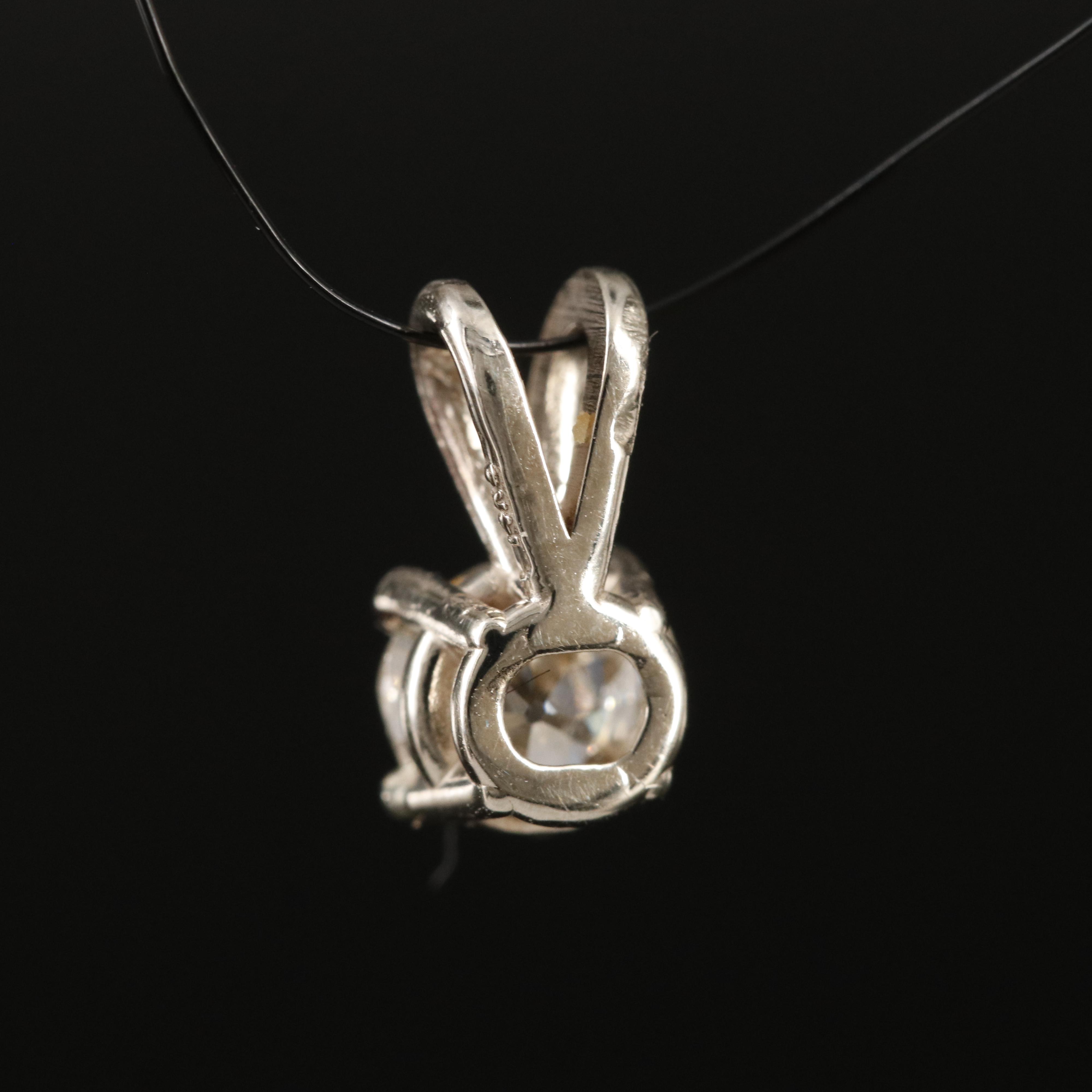 14K 0.42 CT Diamond Solitaire Pendant