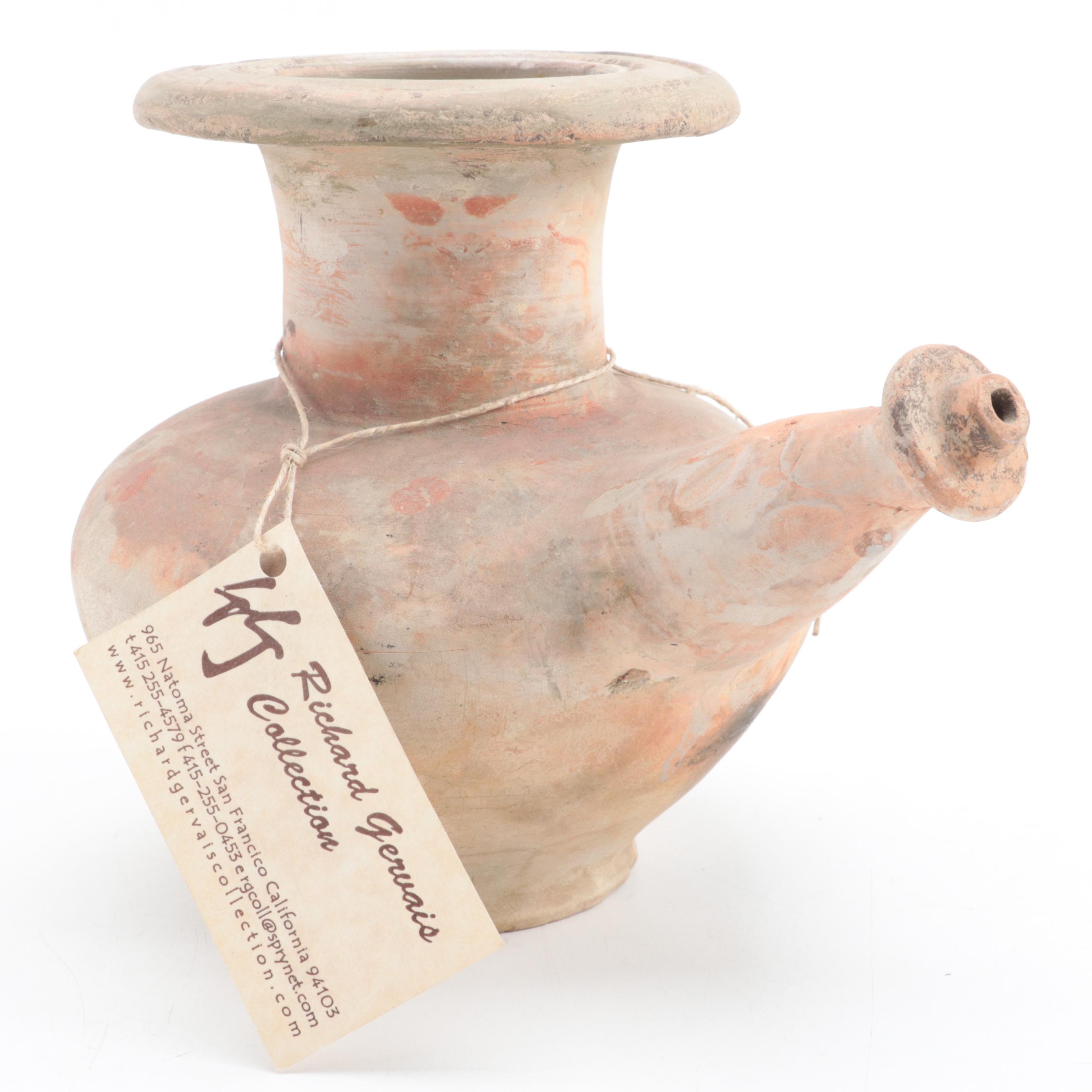 Philippines Marine Recovered Earthenware Kendi Pouring Vessel, 15th-16th C