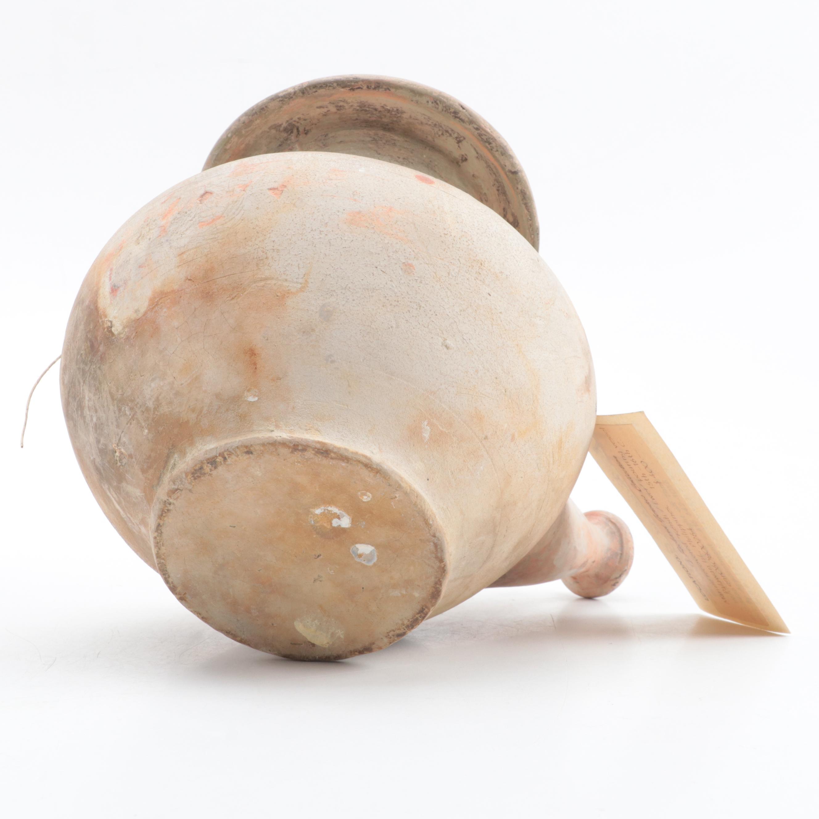 Philippines Marine Recovered Earthenware Kendi Pouring Vessel, 15th-16th C