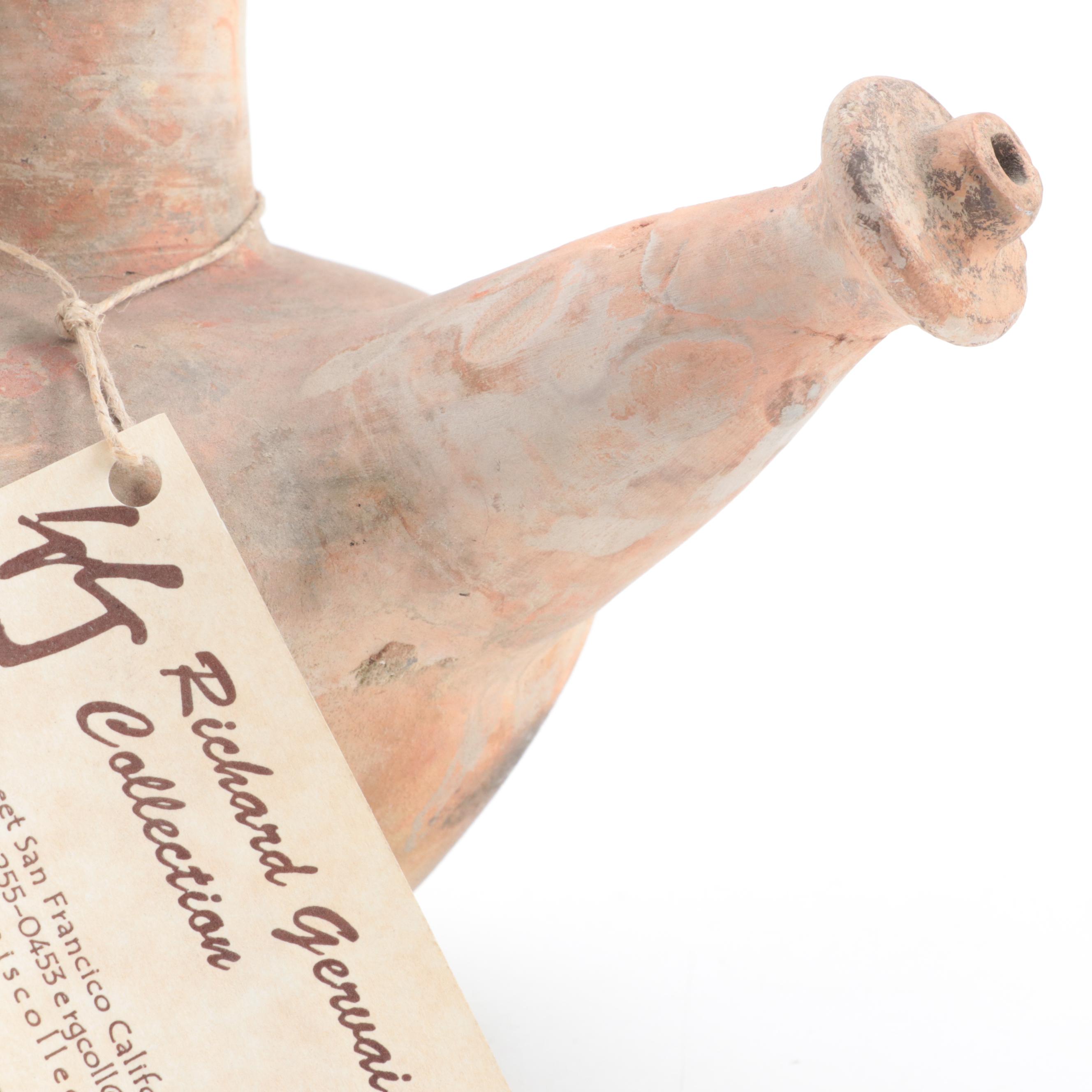 Philippines Marine Recovered Earthenware Kendi Pouring Vessel, 15th-16th C