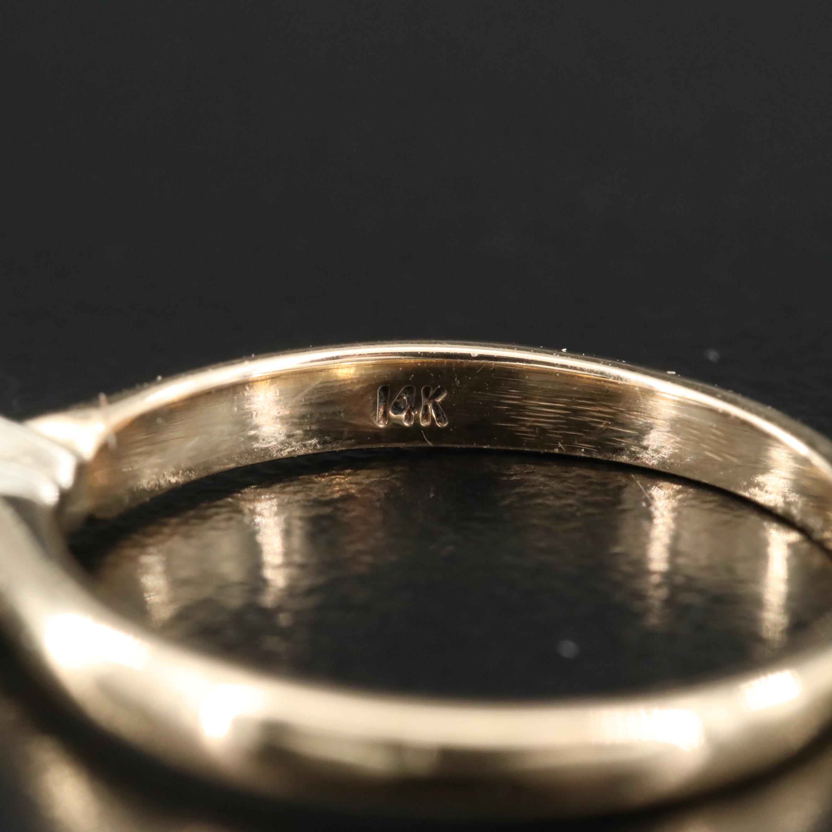 14K 0.17 CT Diamond Solitaire Ring