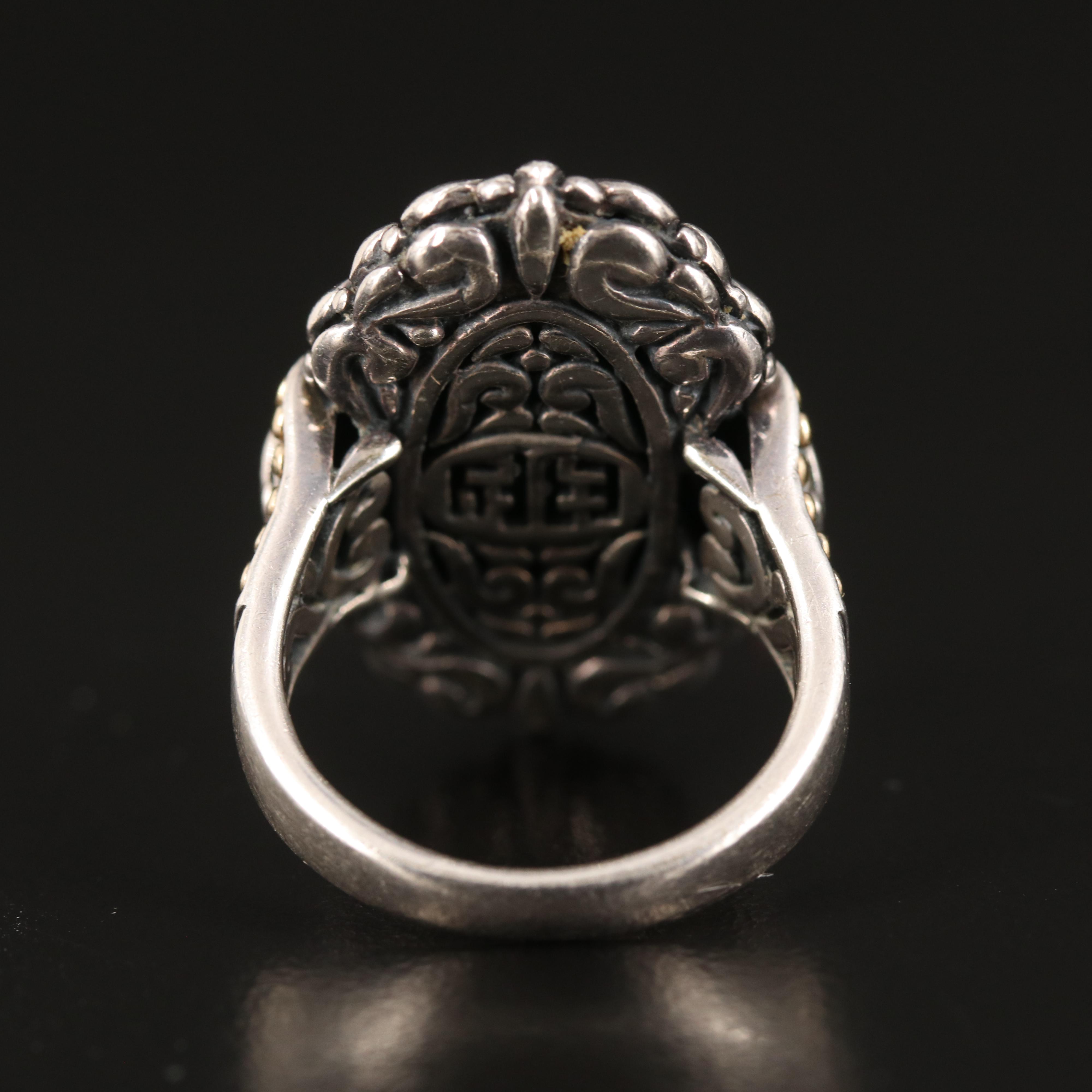 EFFY Sterling Diamond Ring with 18K Accents