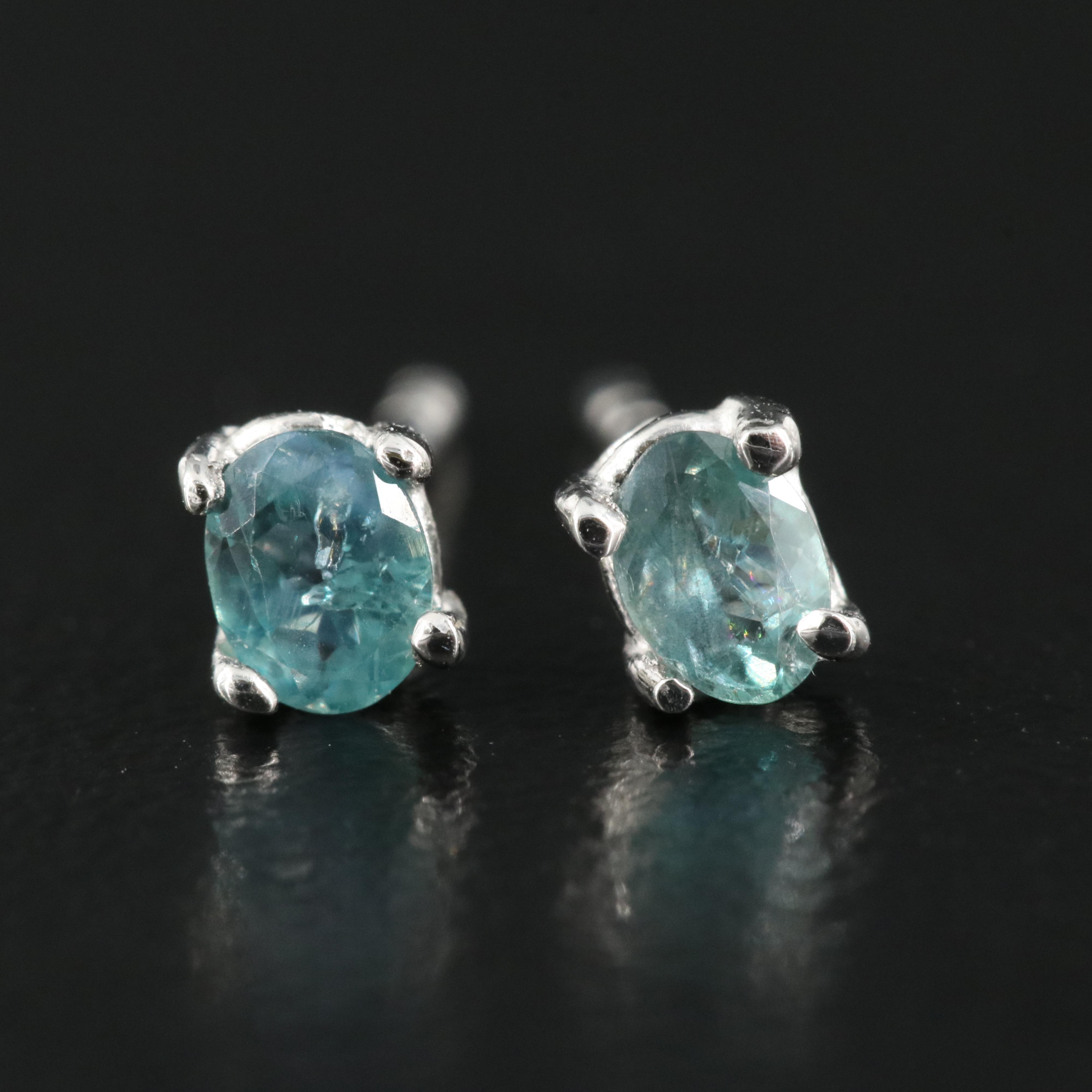 Platinum Alexandrite Stud Earrings