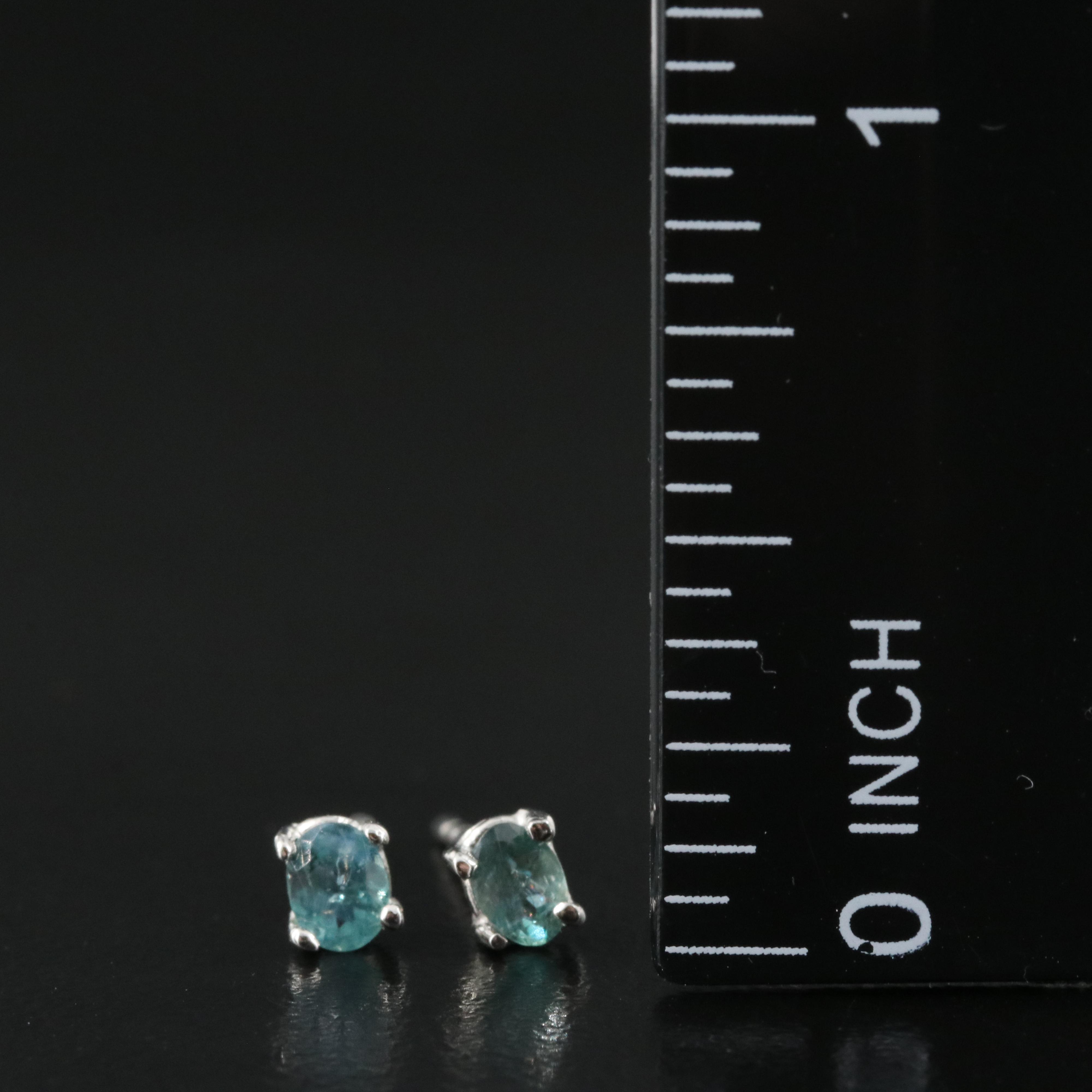 Platinum Alexandrite Stud Earrings