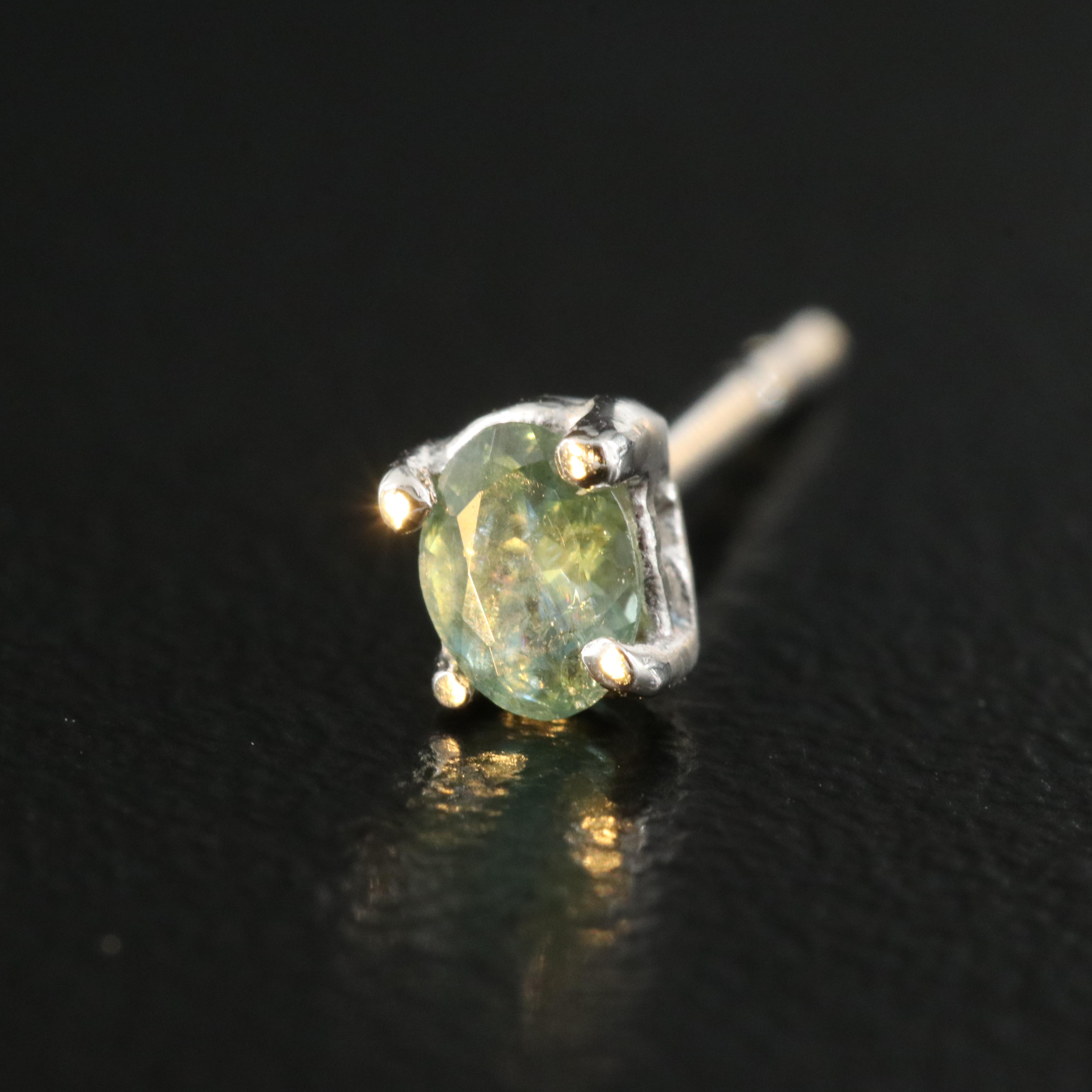 Platinum Alexandrite Stud Earrings