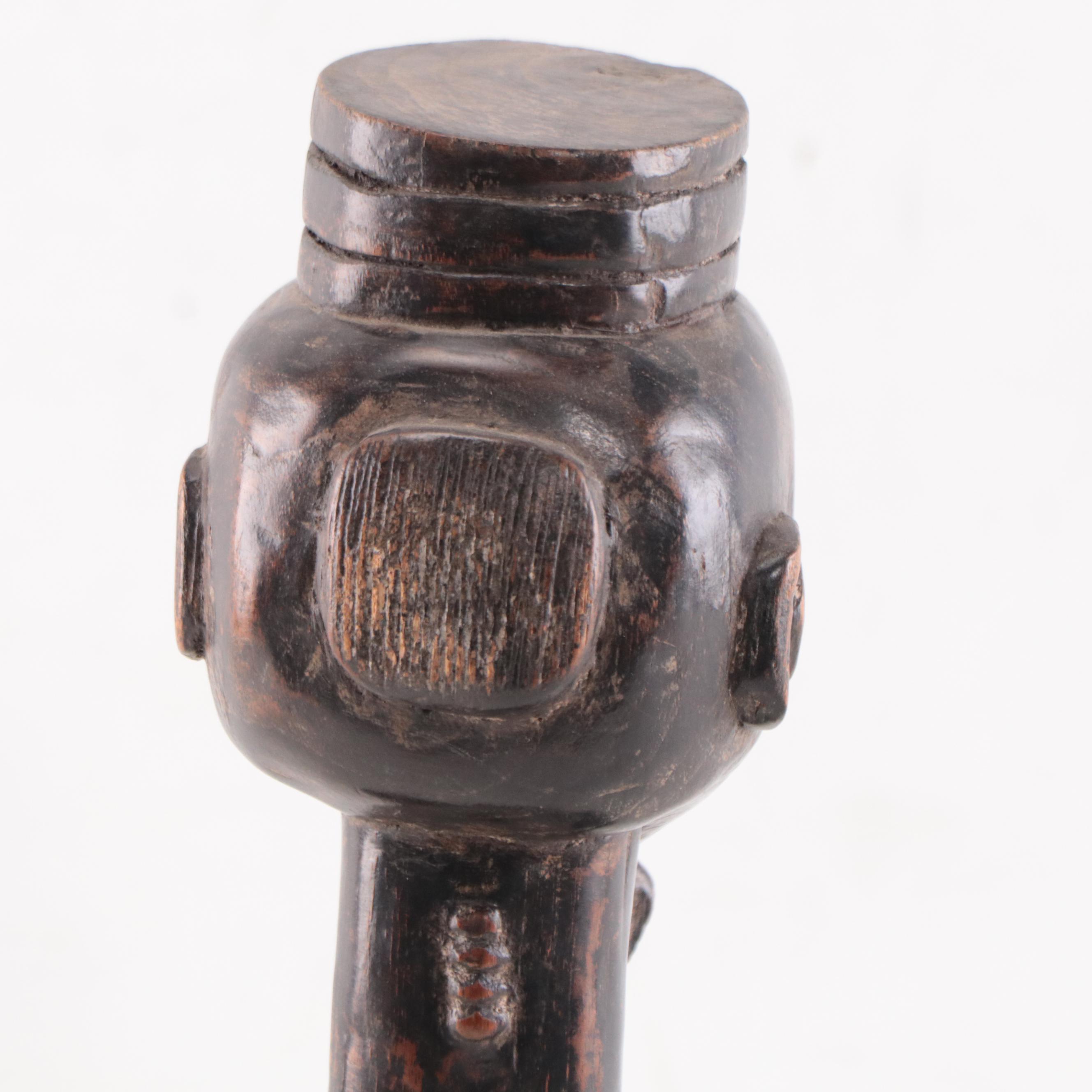 Baule Carved Wood Chief Figure